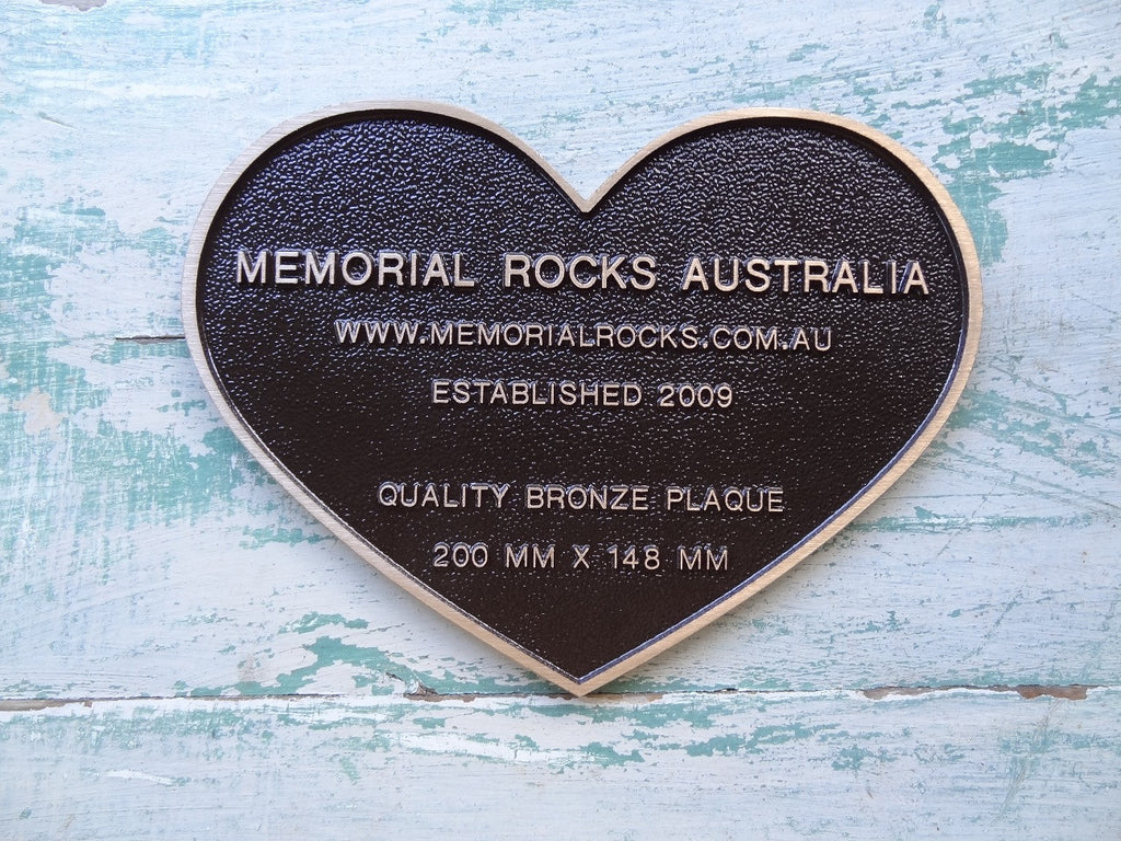 Quality Bronze Heart Shaped Plaque