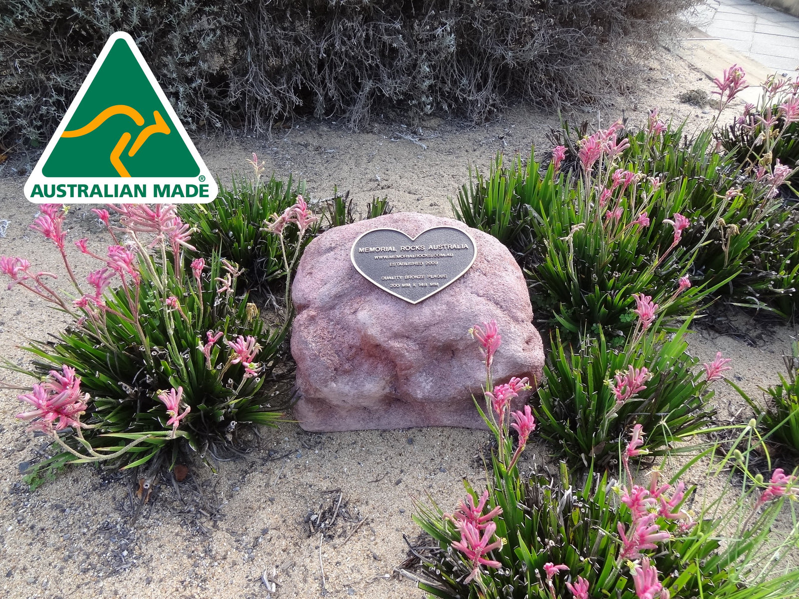 Memorial Rocks Australia. Outdoor funeral urn products.