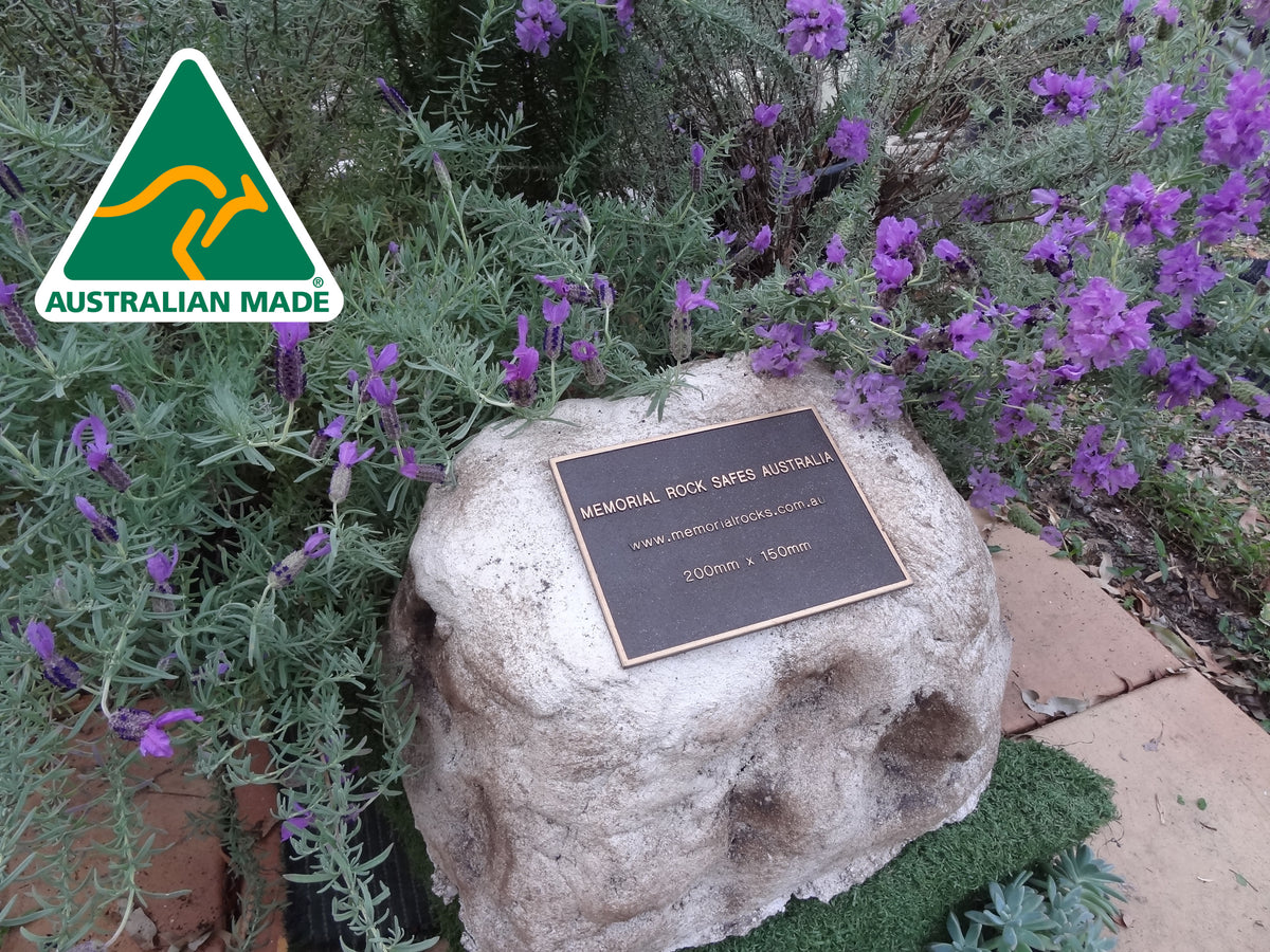 Memorial Rocks Australia. Outdoor funeral urn products.