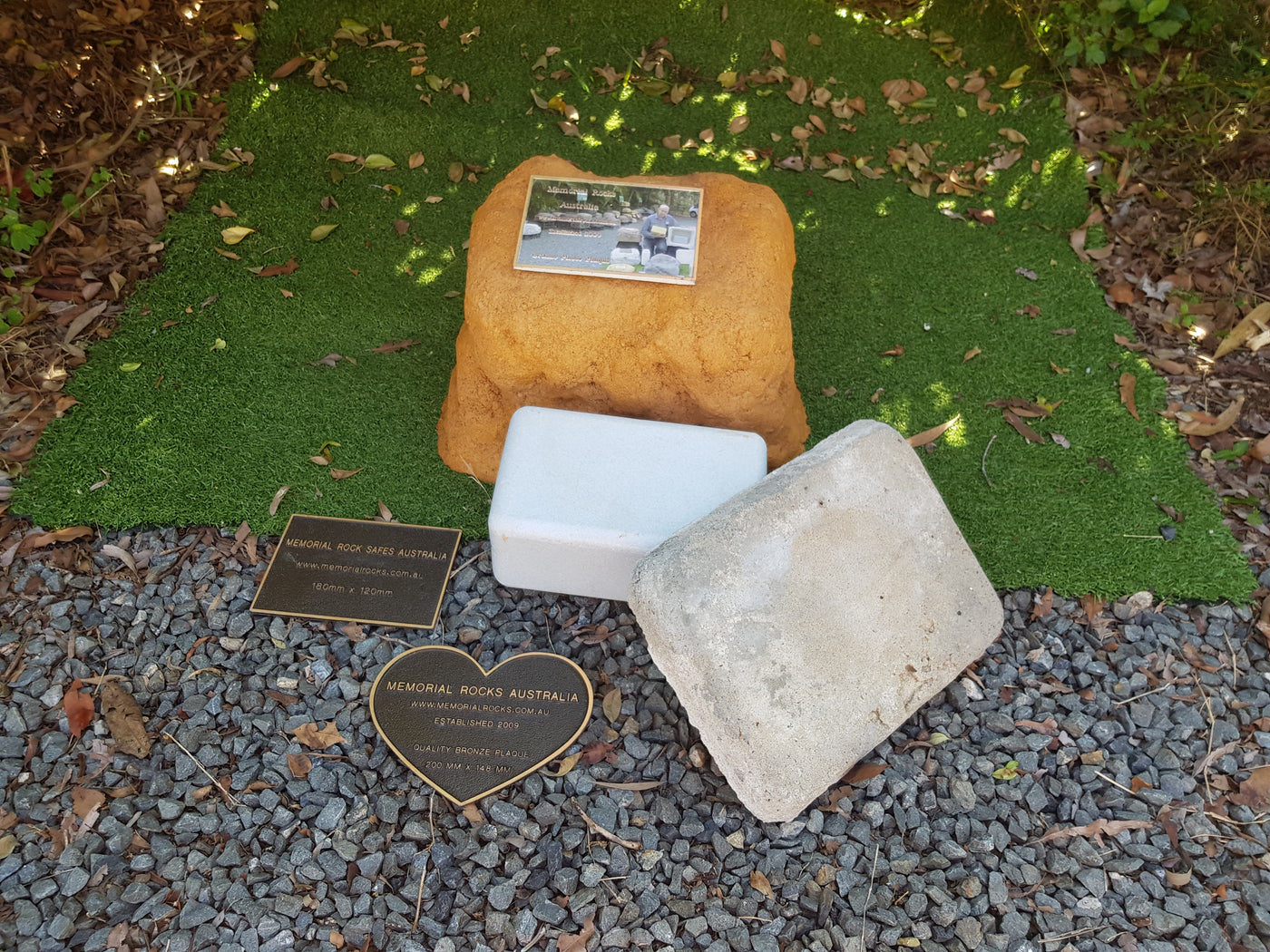 Outdoor funerary product to hold cremated ashes – Memorial Rocks Australia