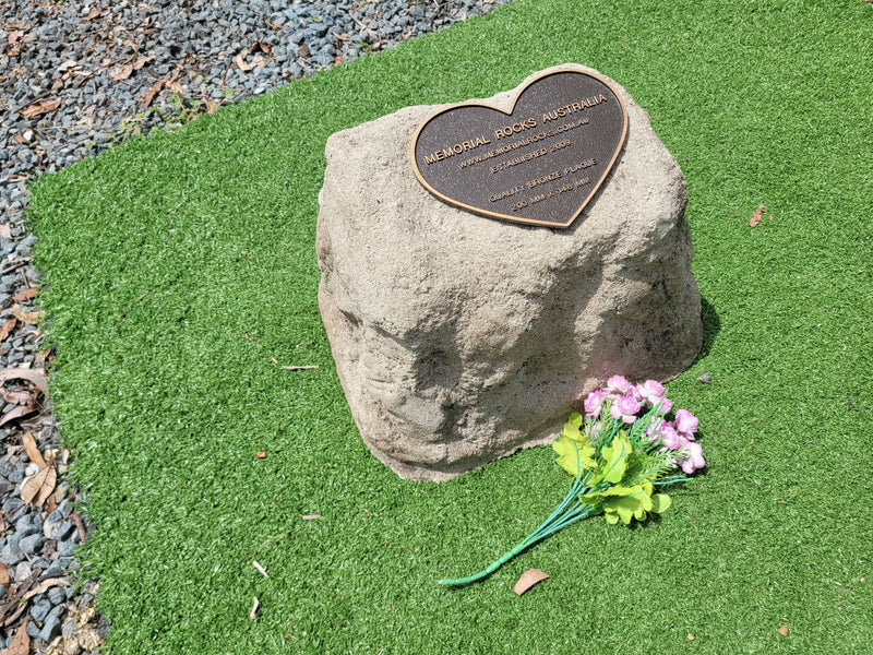 Large Memorial Rocks Memorial Rock Urn 1742 Large Natural Riversand – Memorial Rocks Australia