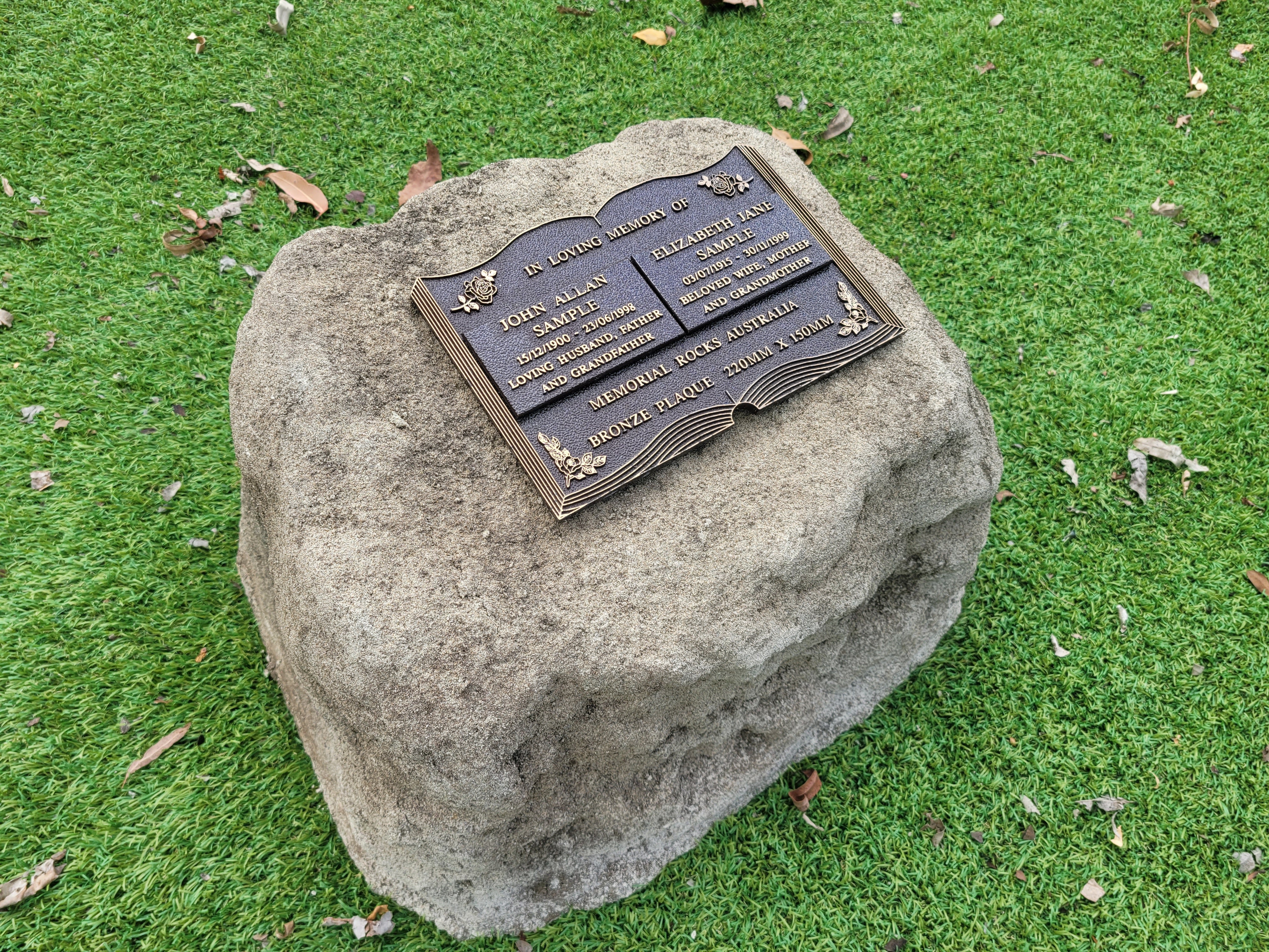 Large Memorial Rocks Memorial Rock Urn 1837 Large Double Natural Riversand – Memorial Rocks ...