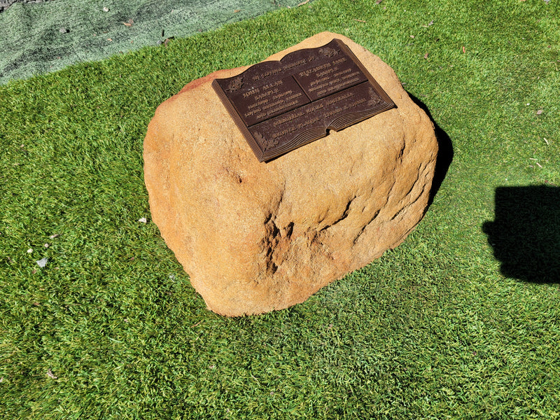 Large Memorial Rocks Memorial Rock Urn 1869 Large Double Sandstone – Memorial Rocks Australia