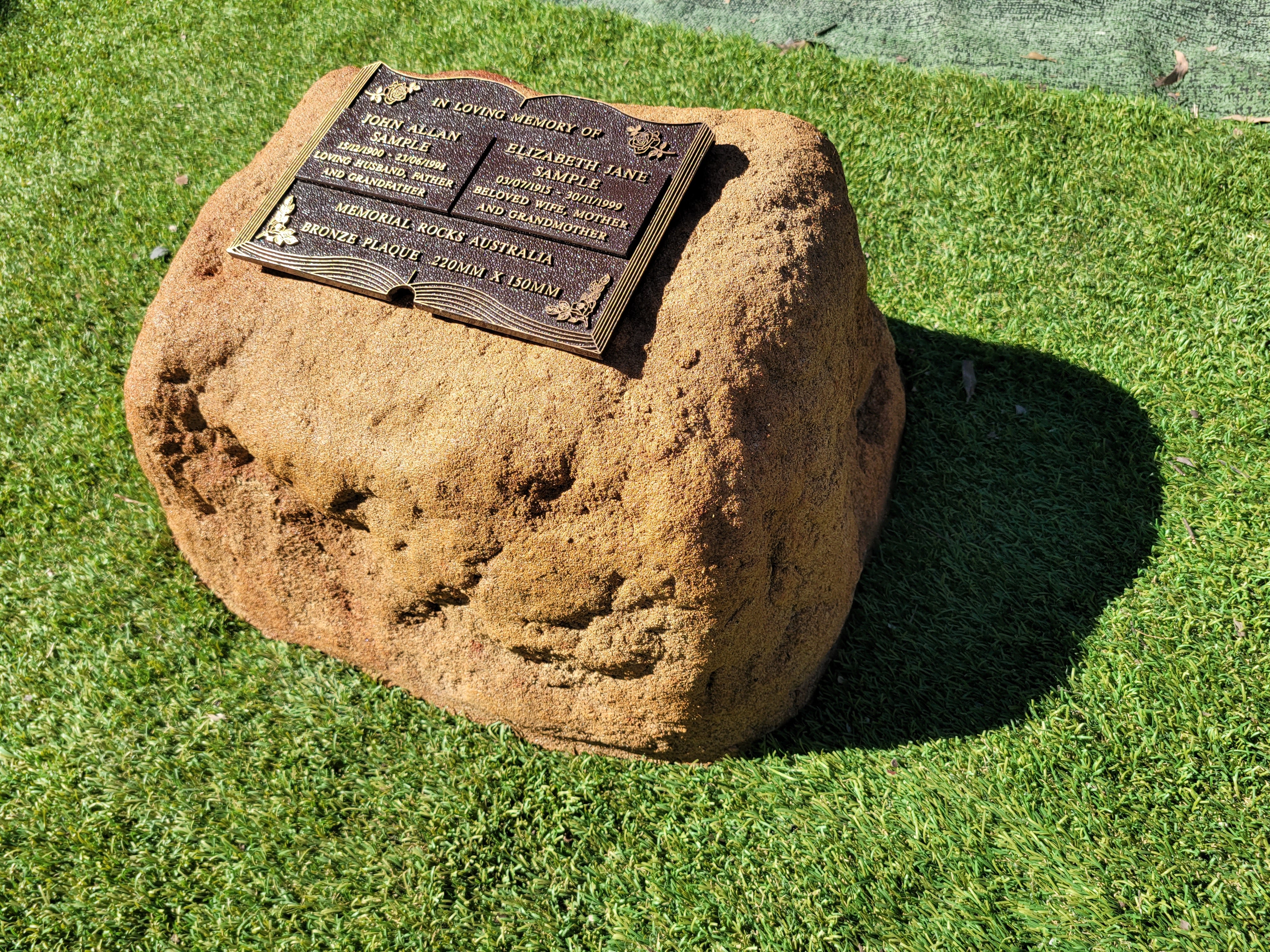 Large Memorial Rocks Memorial Rock Urn 1869 Large Double Sandstone – Memorial Rocks Australia