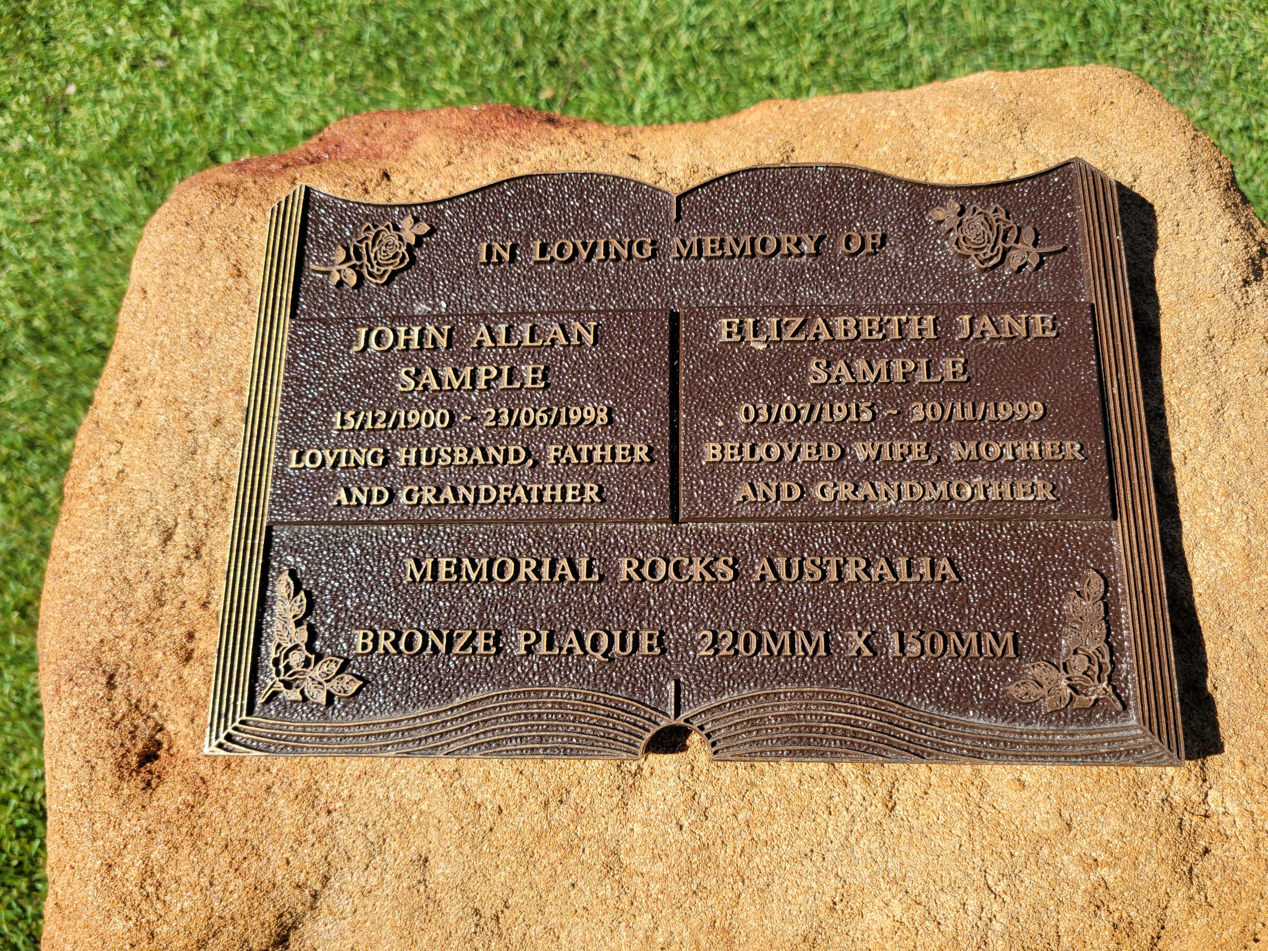 Memorial Rock Urn 1869 Large Double Sandstone