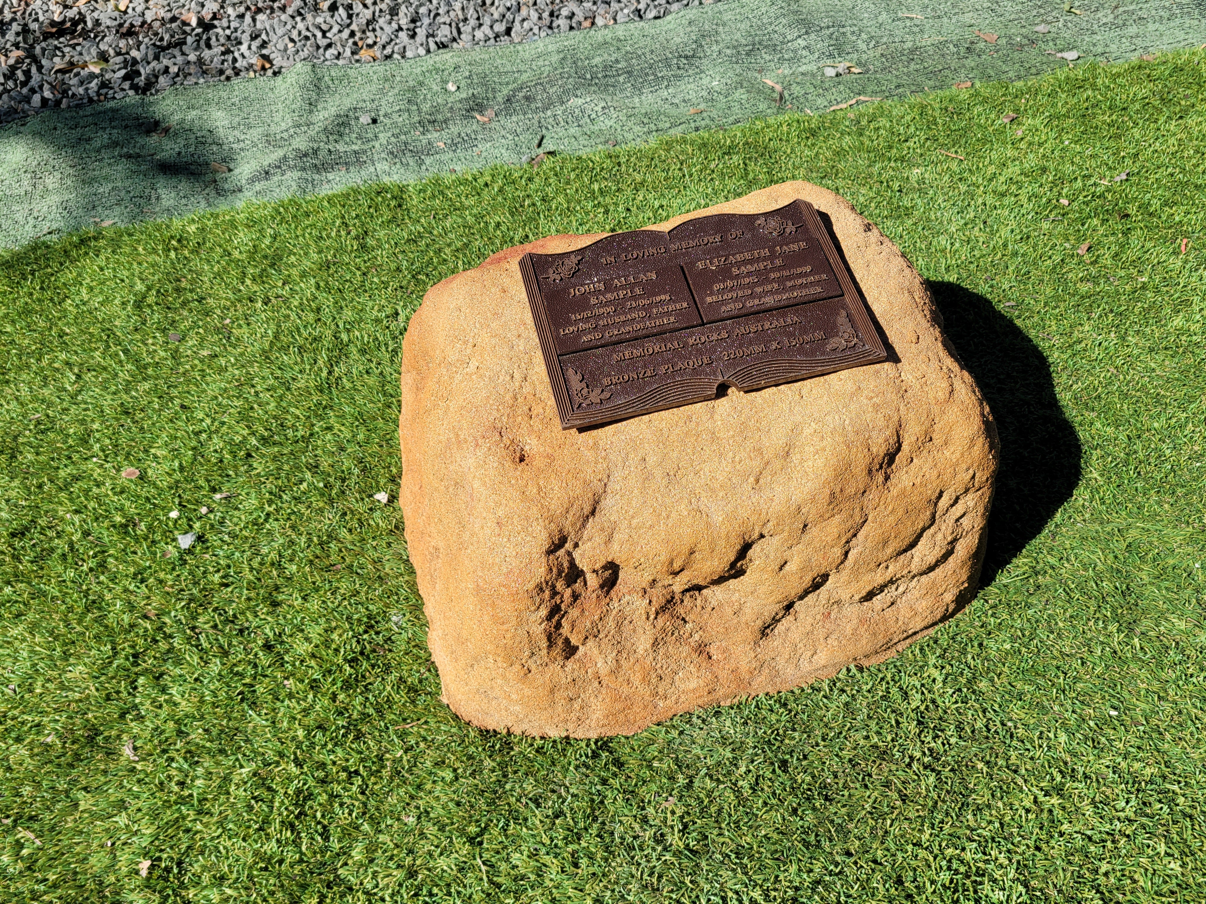 Memorial Rock Urn 1869 Large Double Sandstone