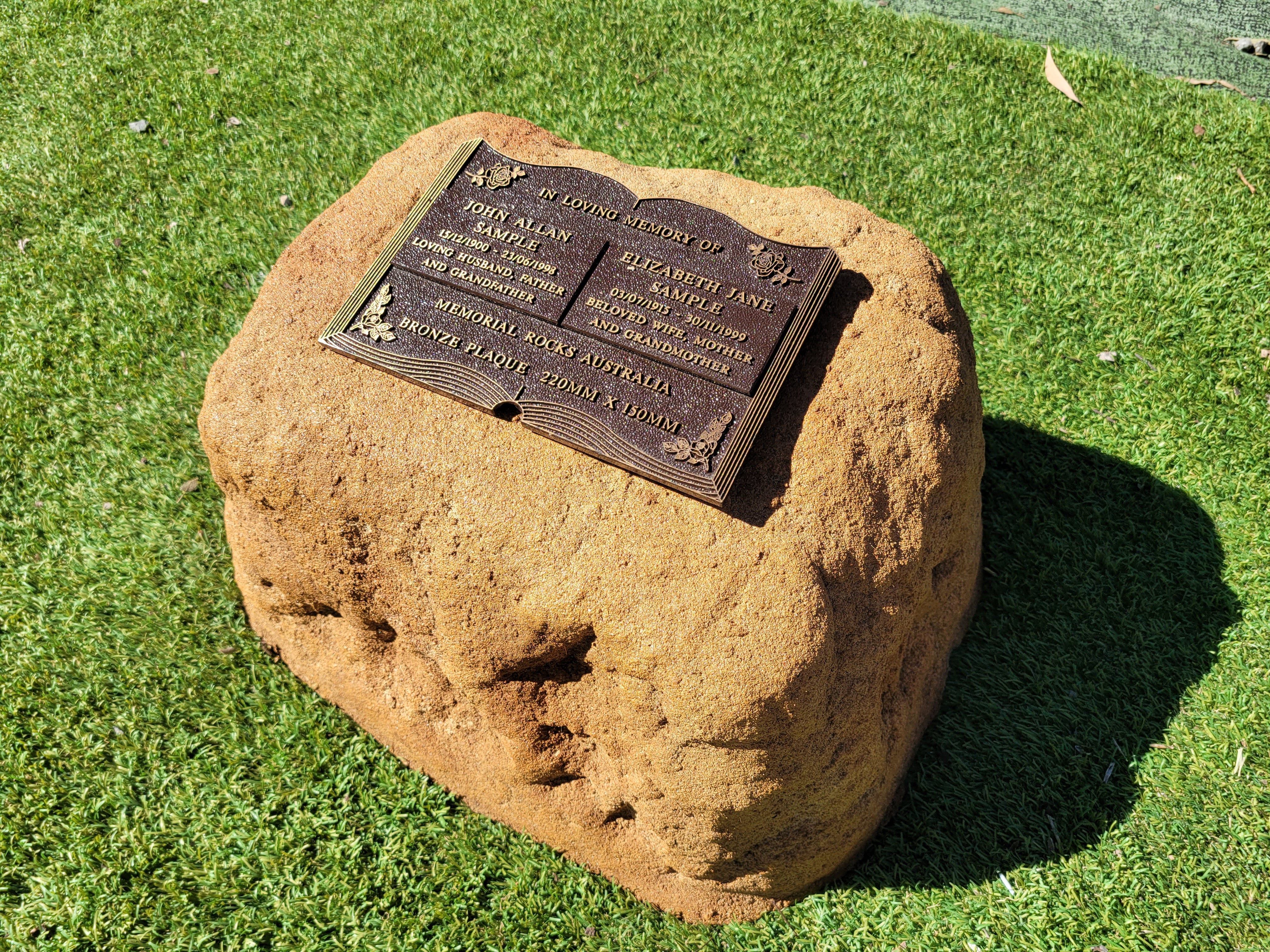 Memorial Rock Urn 1870 Large Double Sandstone