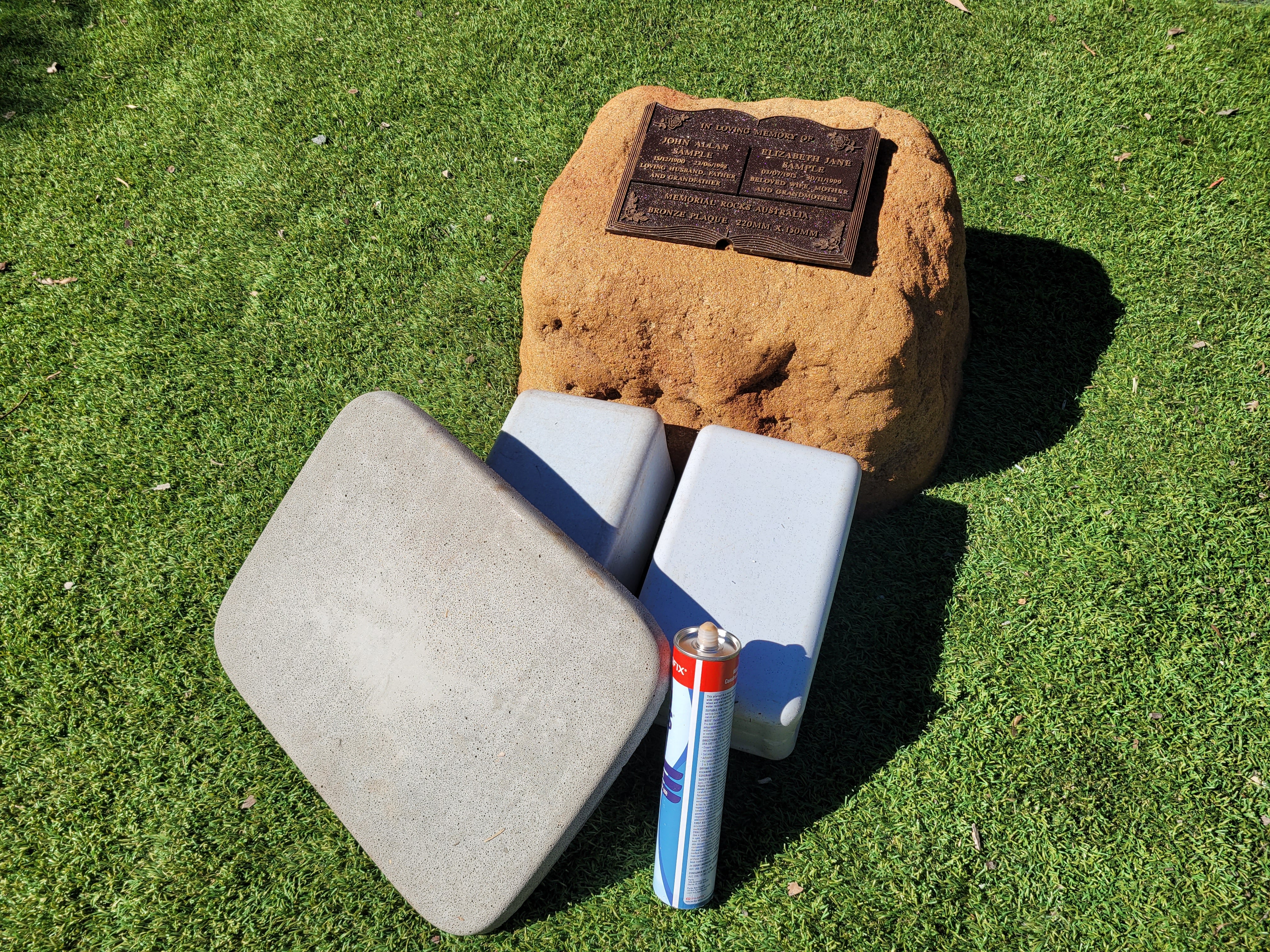 Memorial Rock Urn 1870 Large Double Sandstone