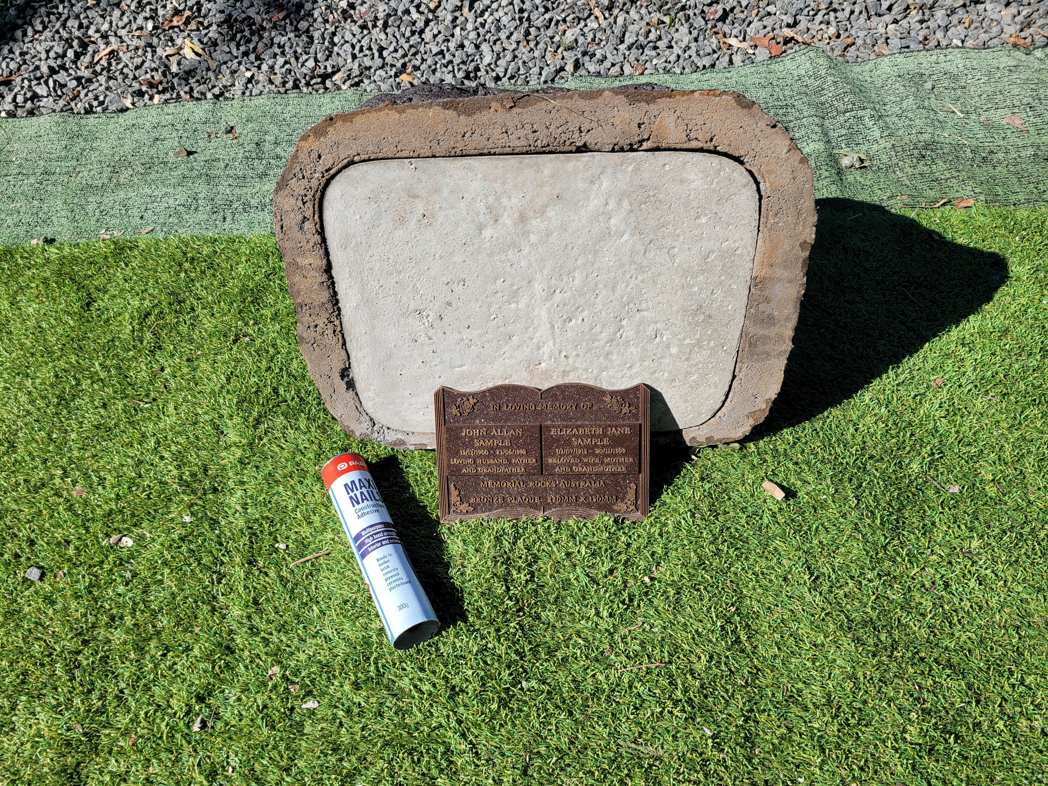 Memorial Rock Urn 1873 Large Double Charcoal/ Black