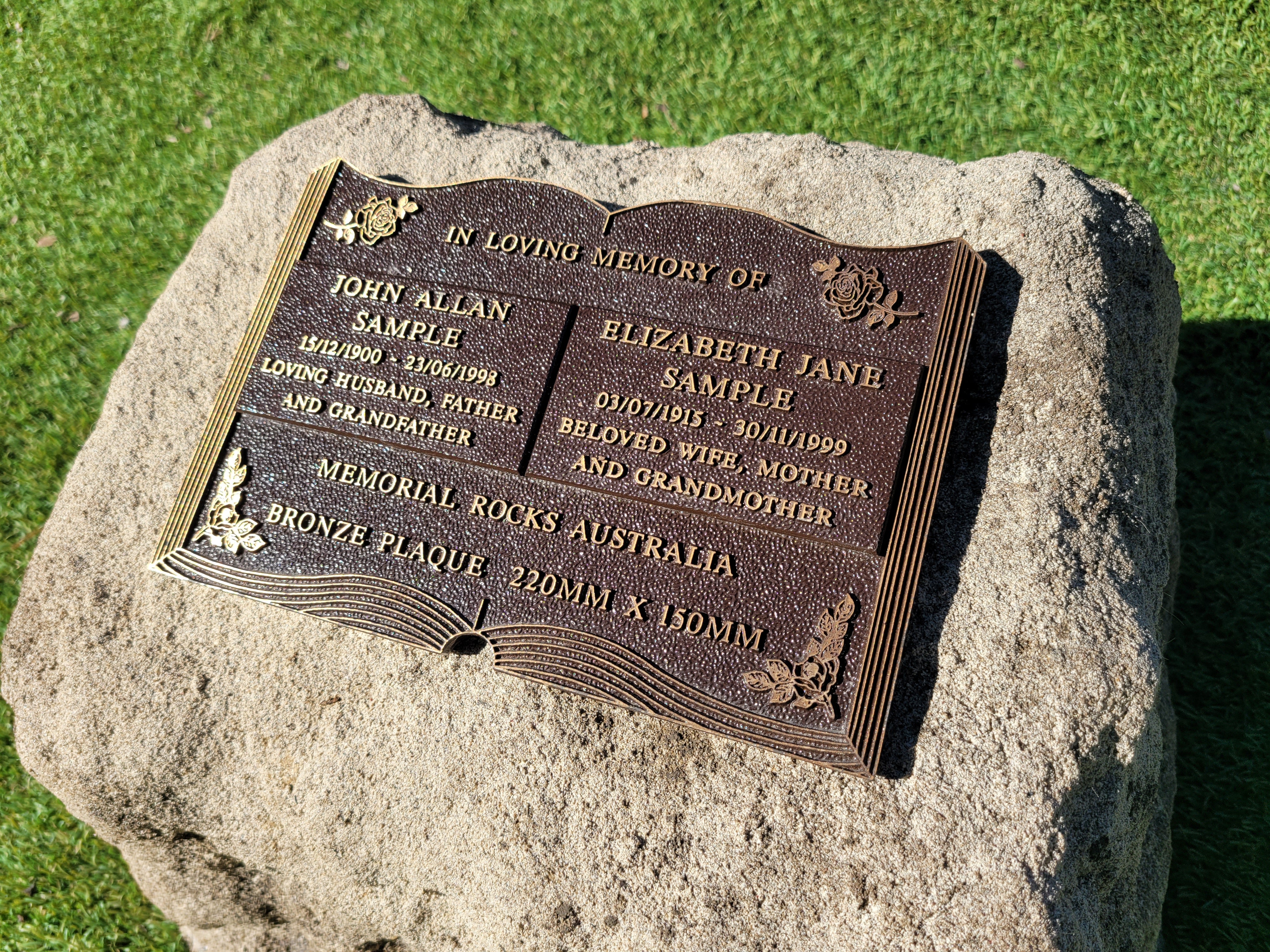 Memorial Rock Urn 1878 Large Double Natural Riversand