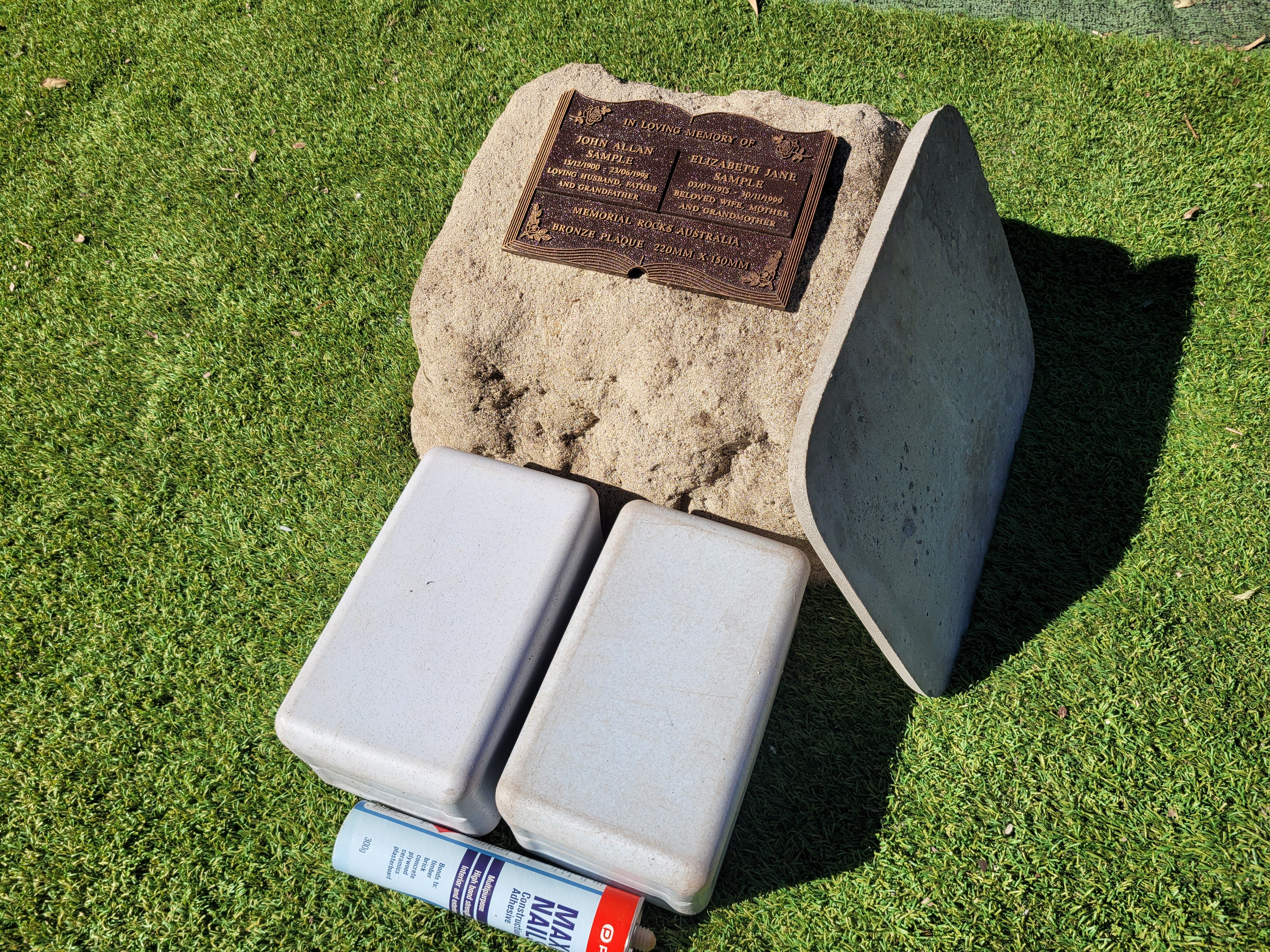 Memorial Rock Urn 1878 Large Double Natural Riversand