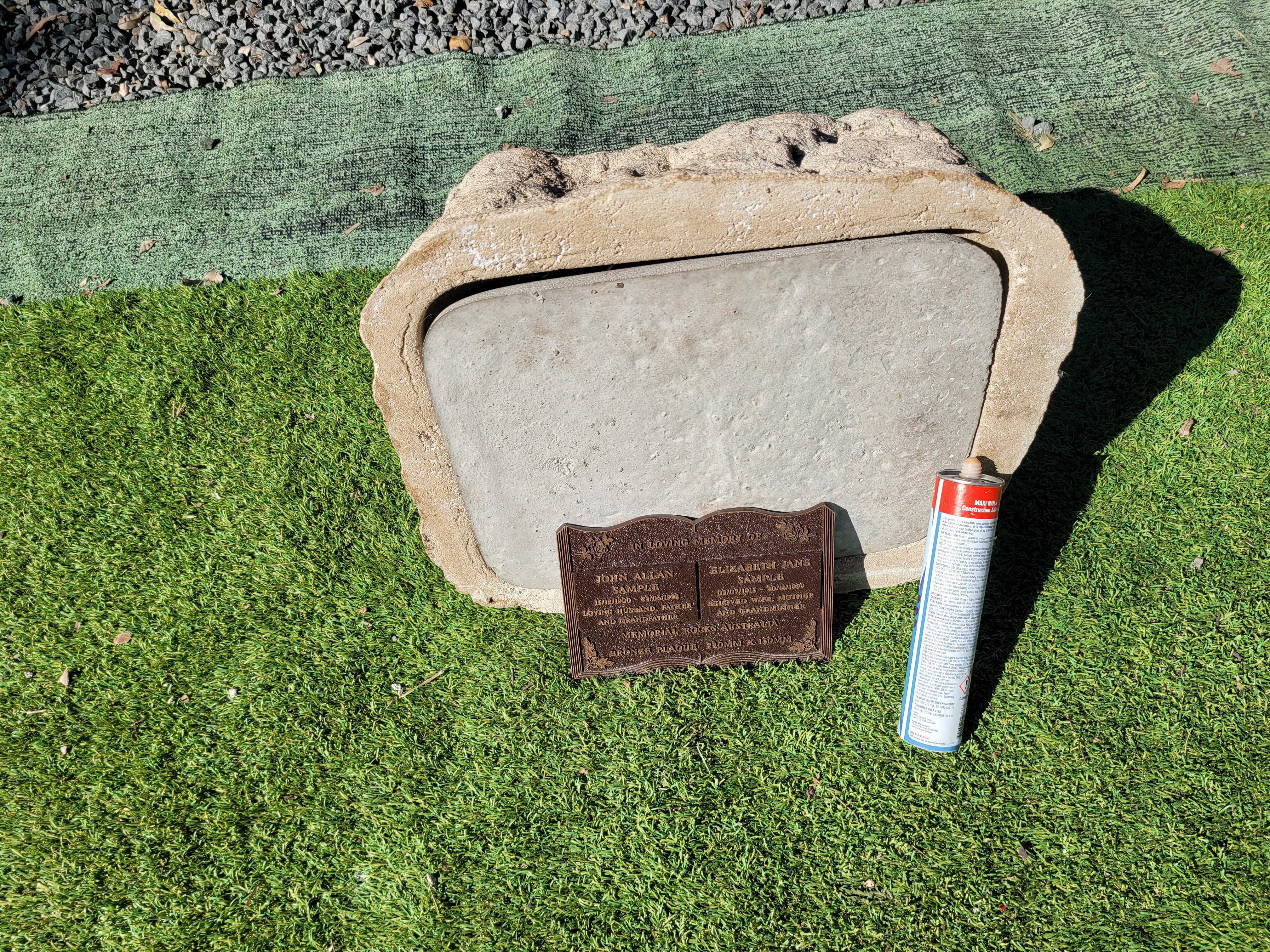 Memorial Rock Urn 1878 Large Double Natural Riversand