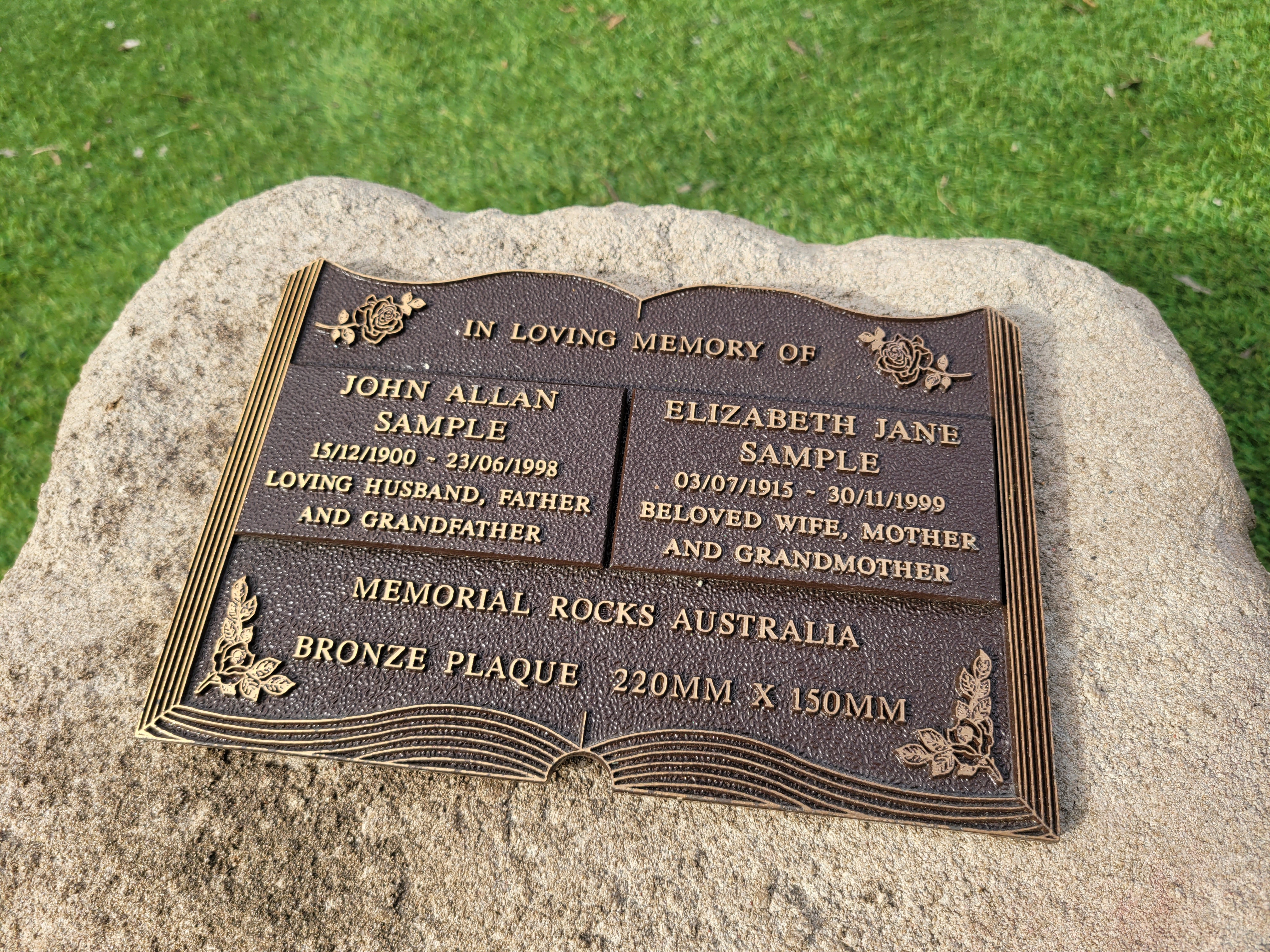 Memorial Rock Urn 1903 Large Double Natural Riversand