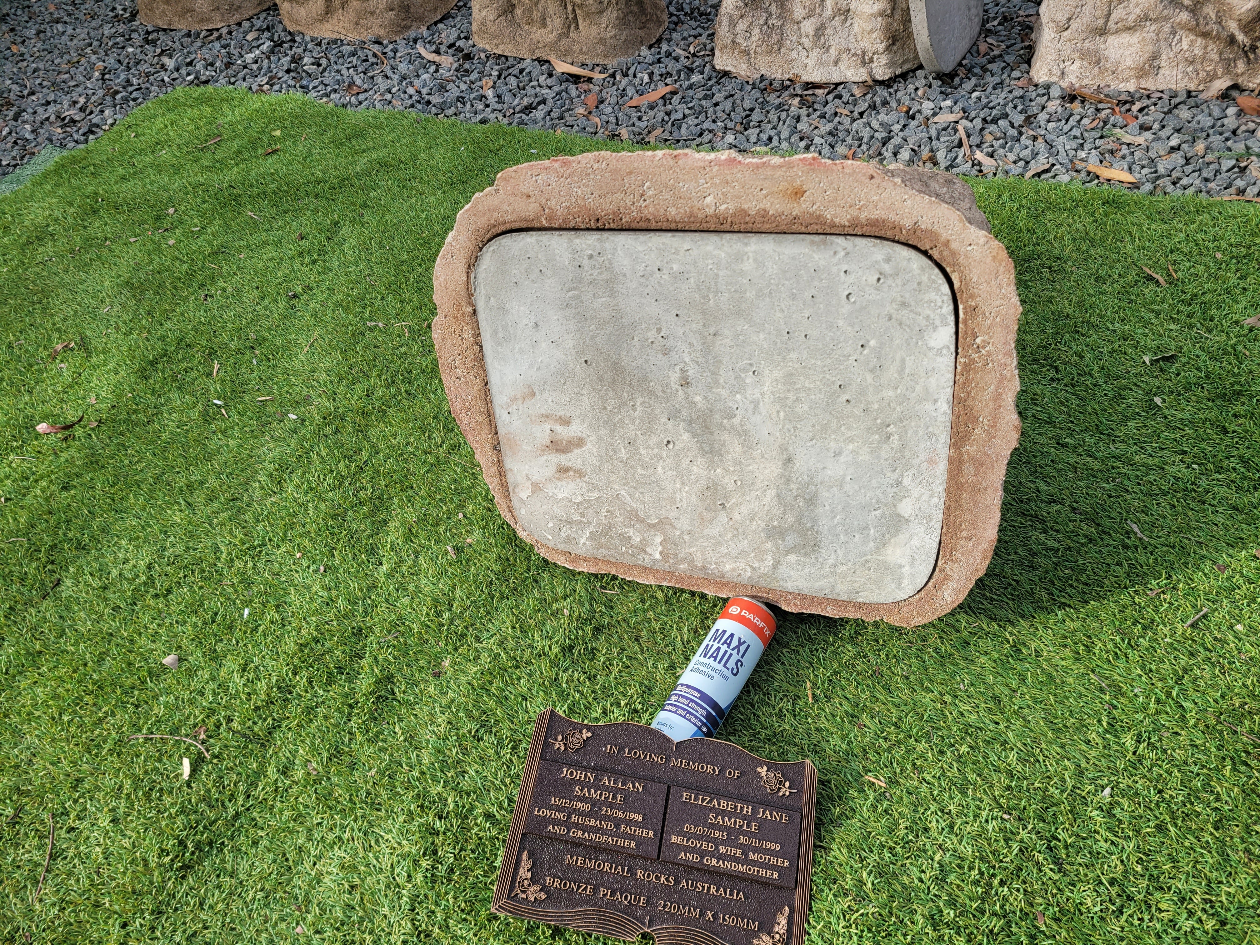 Memorial Rock Urn 1903 Large Double Natural Riversand