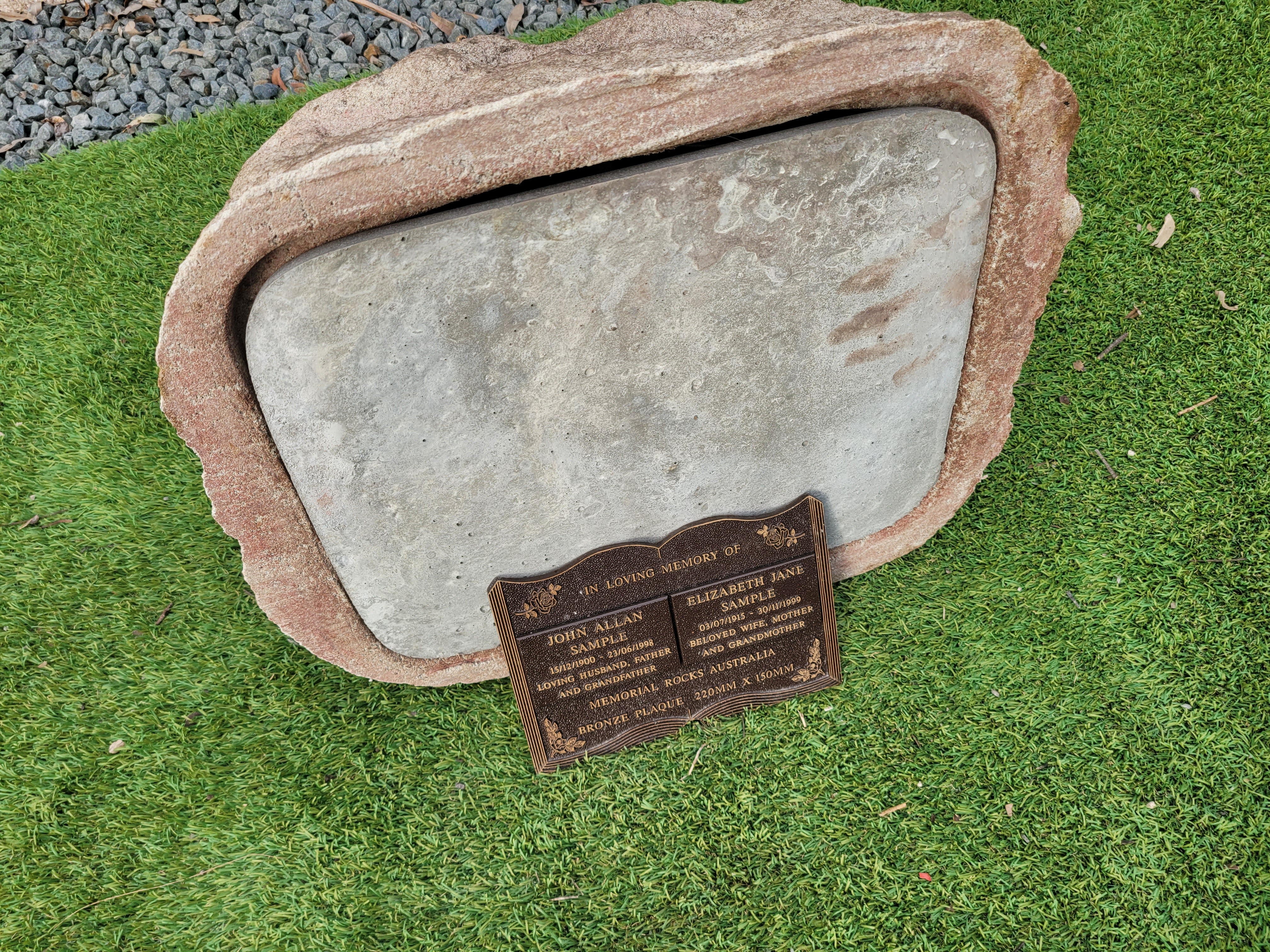 Memorial Rock Urn 1904 Large Double Natural Riversand