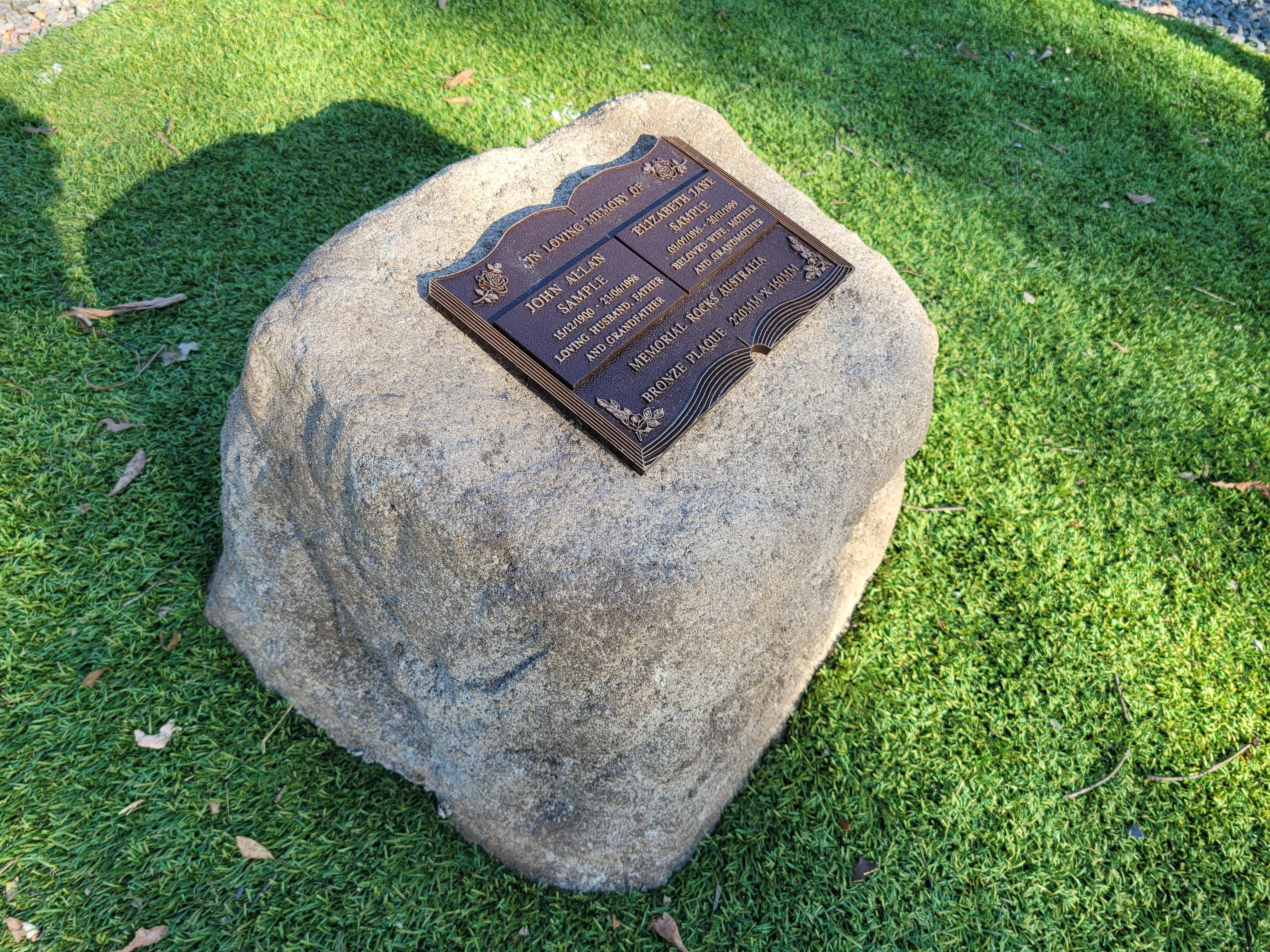 Memorial Rock Urn 1908 Large Double Natural Riversand