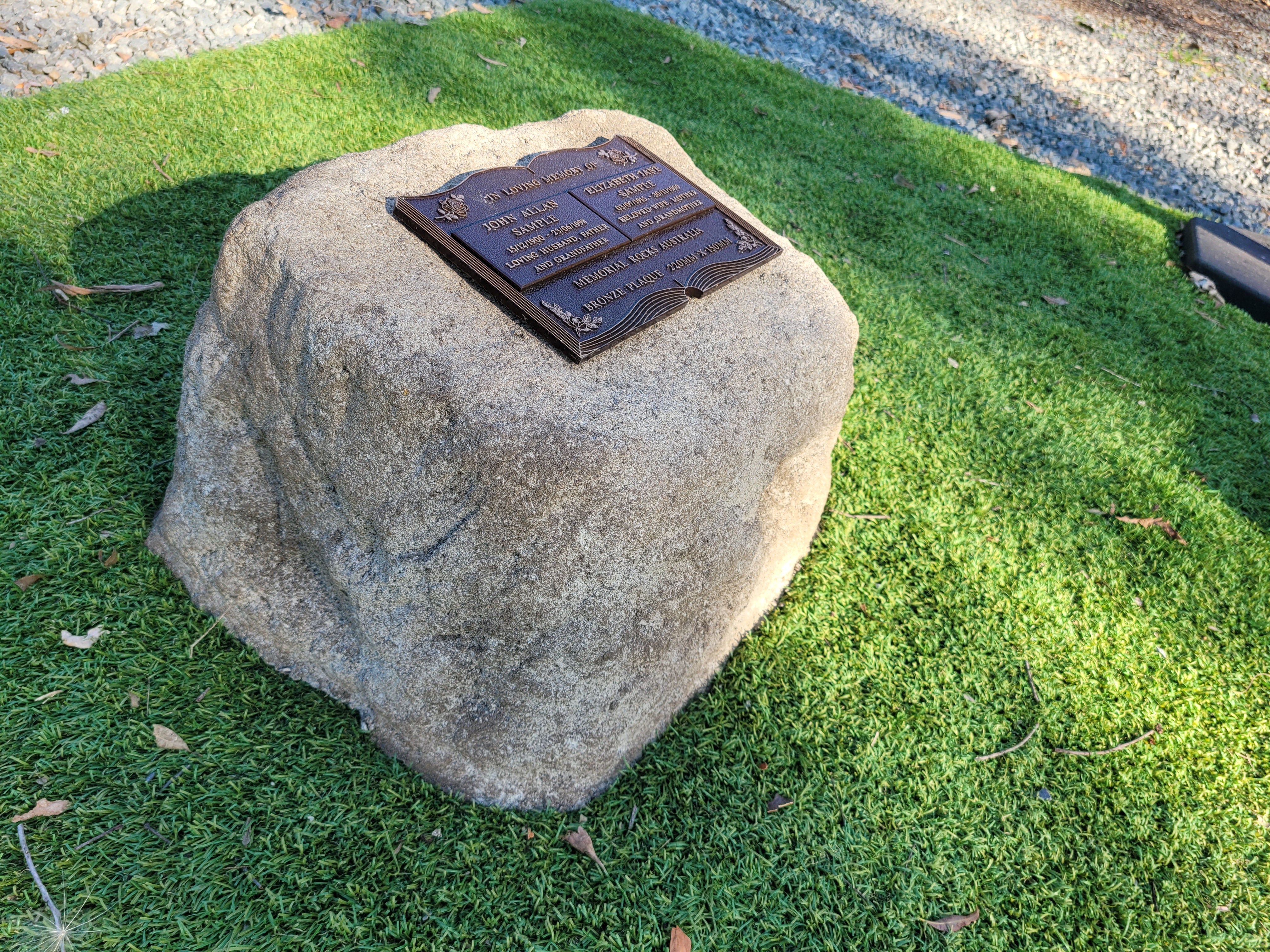 Memorial Rock Urn 1908 Large Double Natural Riversand