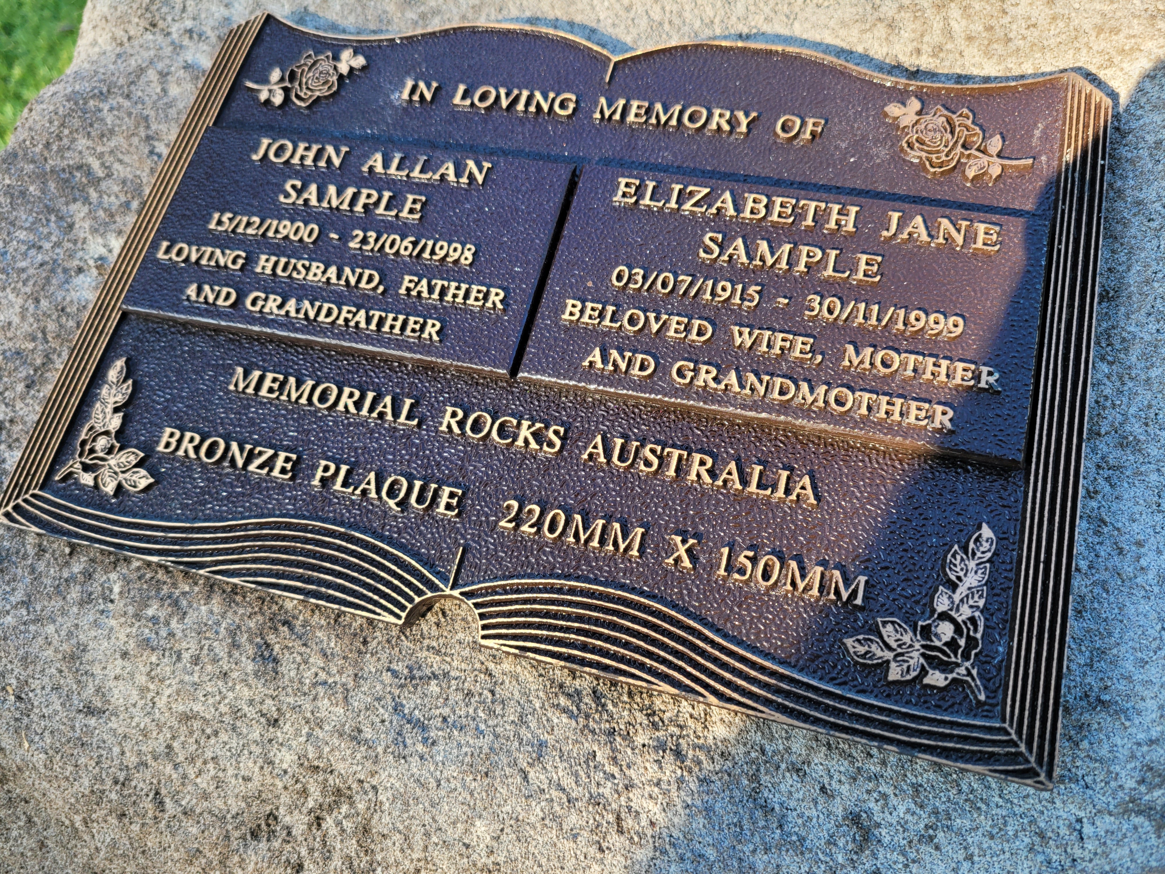 Memorial Rock Urn 1909 Large Double Natural Riversand