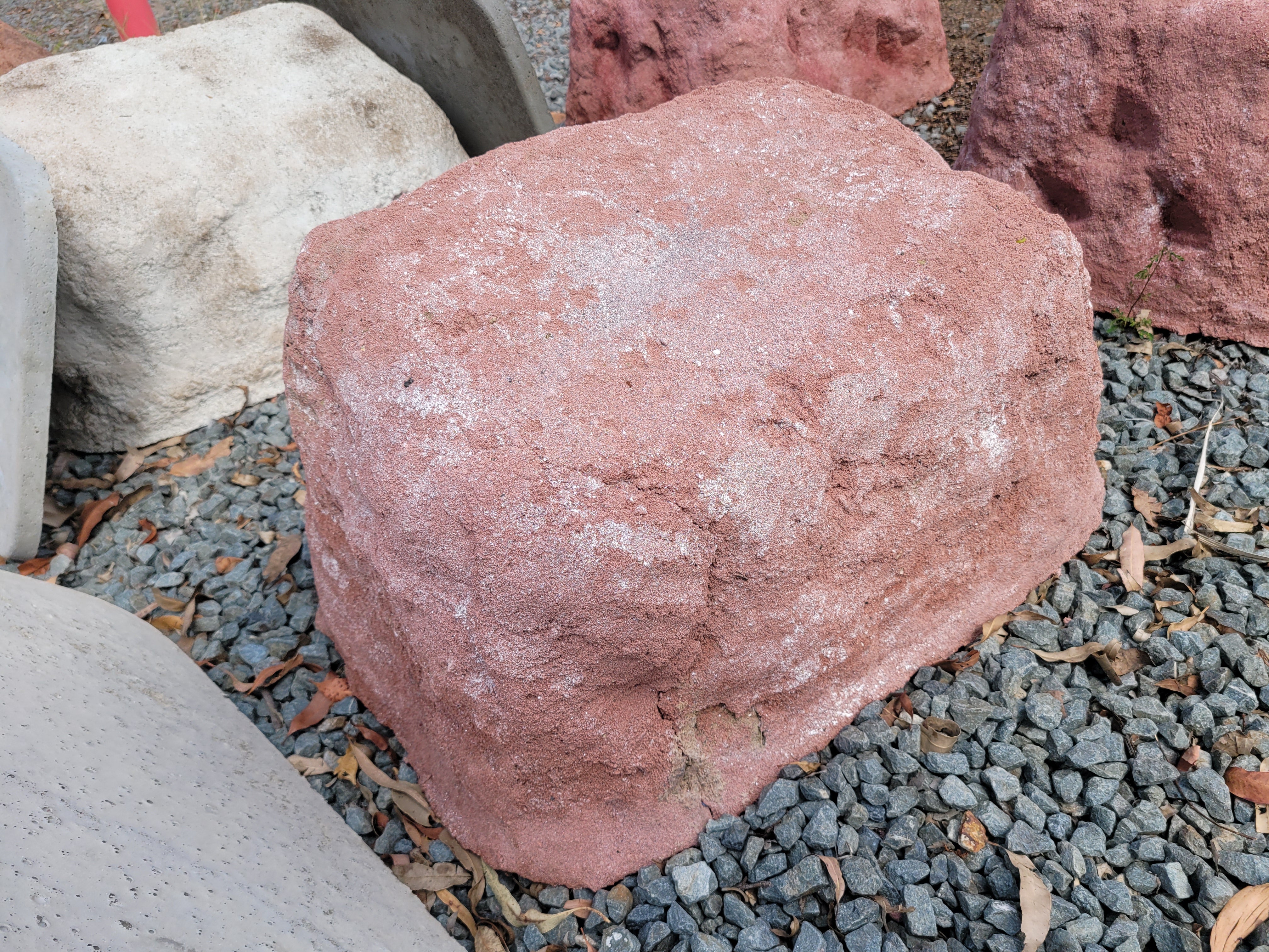 Memorial Rock Urn 1918 Extra-Large  Pink / Red