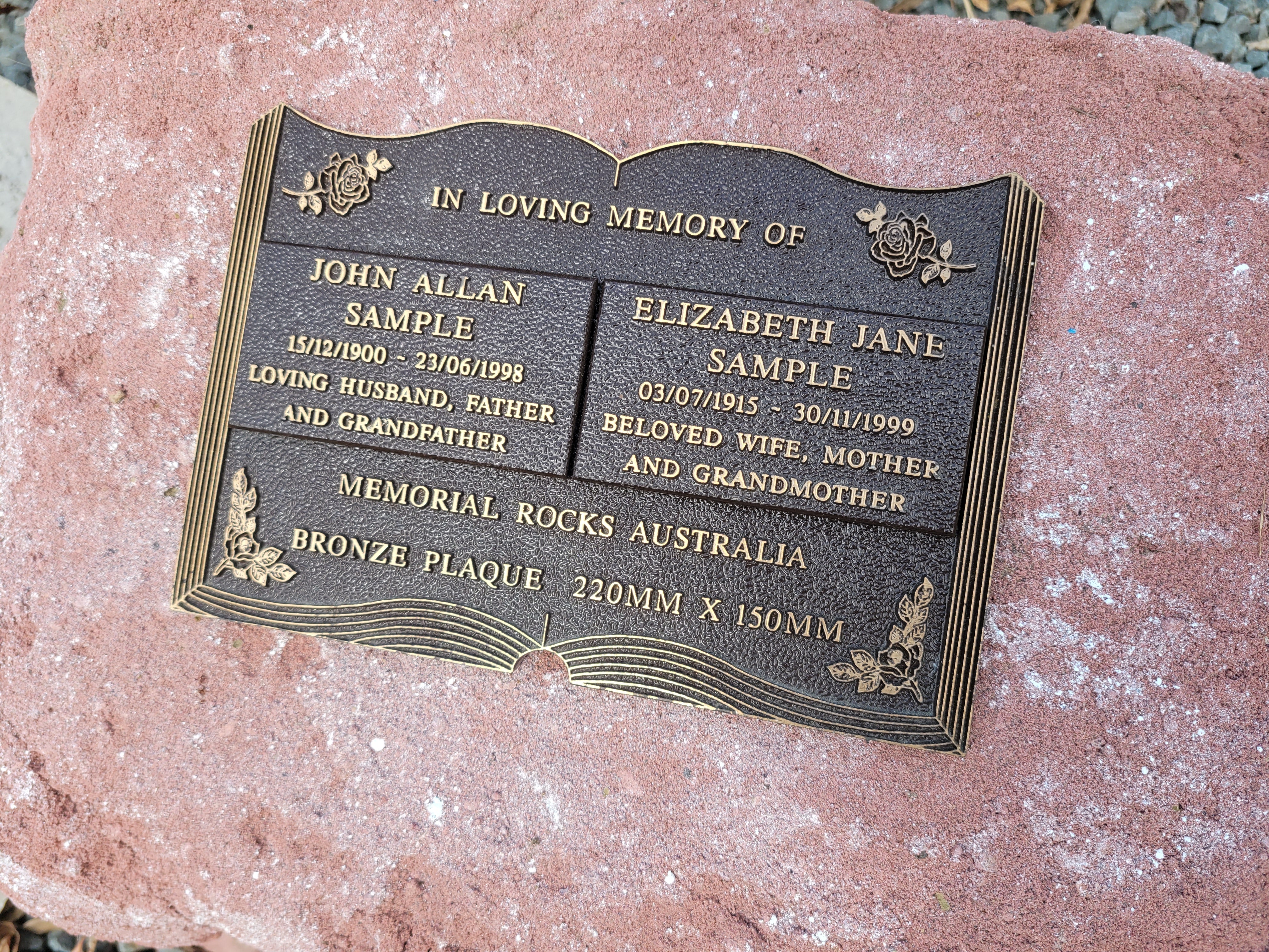 Memorial Rock Urn 1918 Extra-Large  Pink / Red