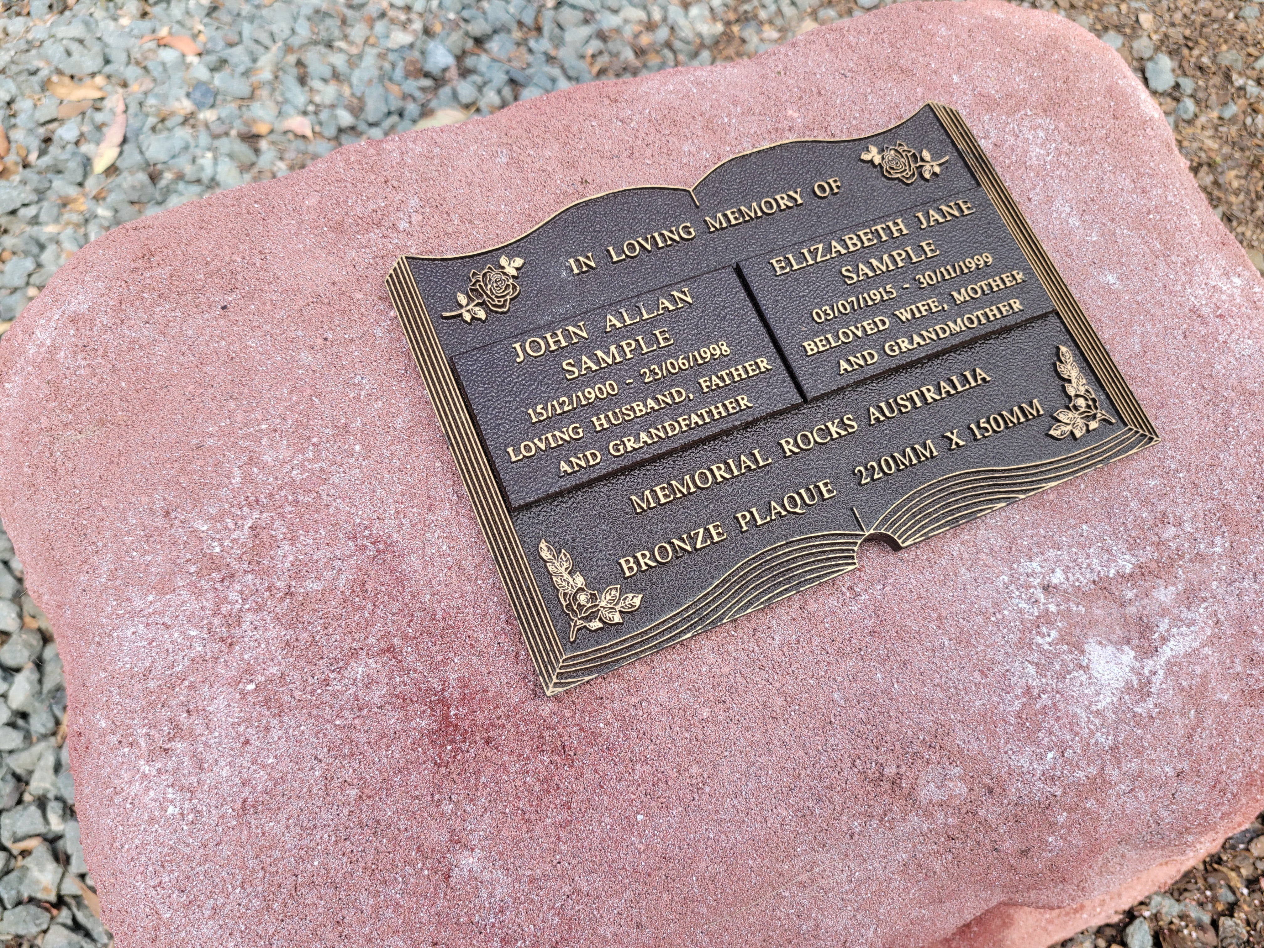 Memorial Rock Urn 1920 Extra-Large  Pink / Red