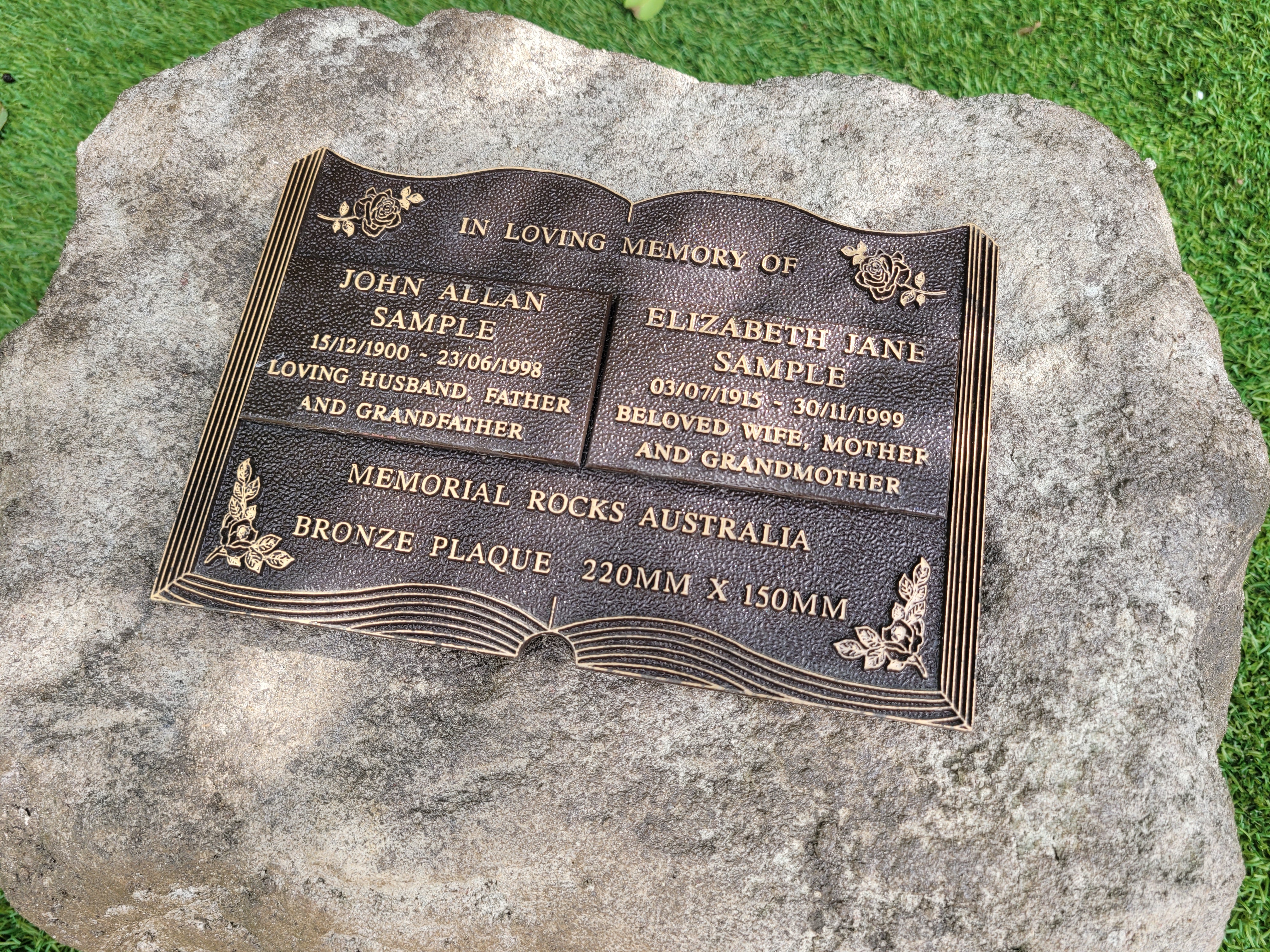 Memorial Rock Urn 2042 Large Double Natural Riversand