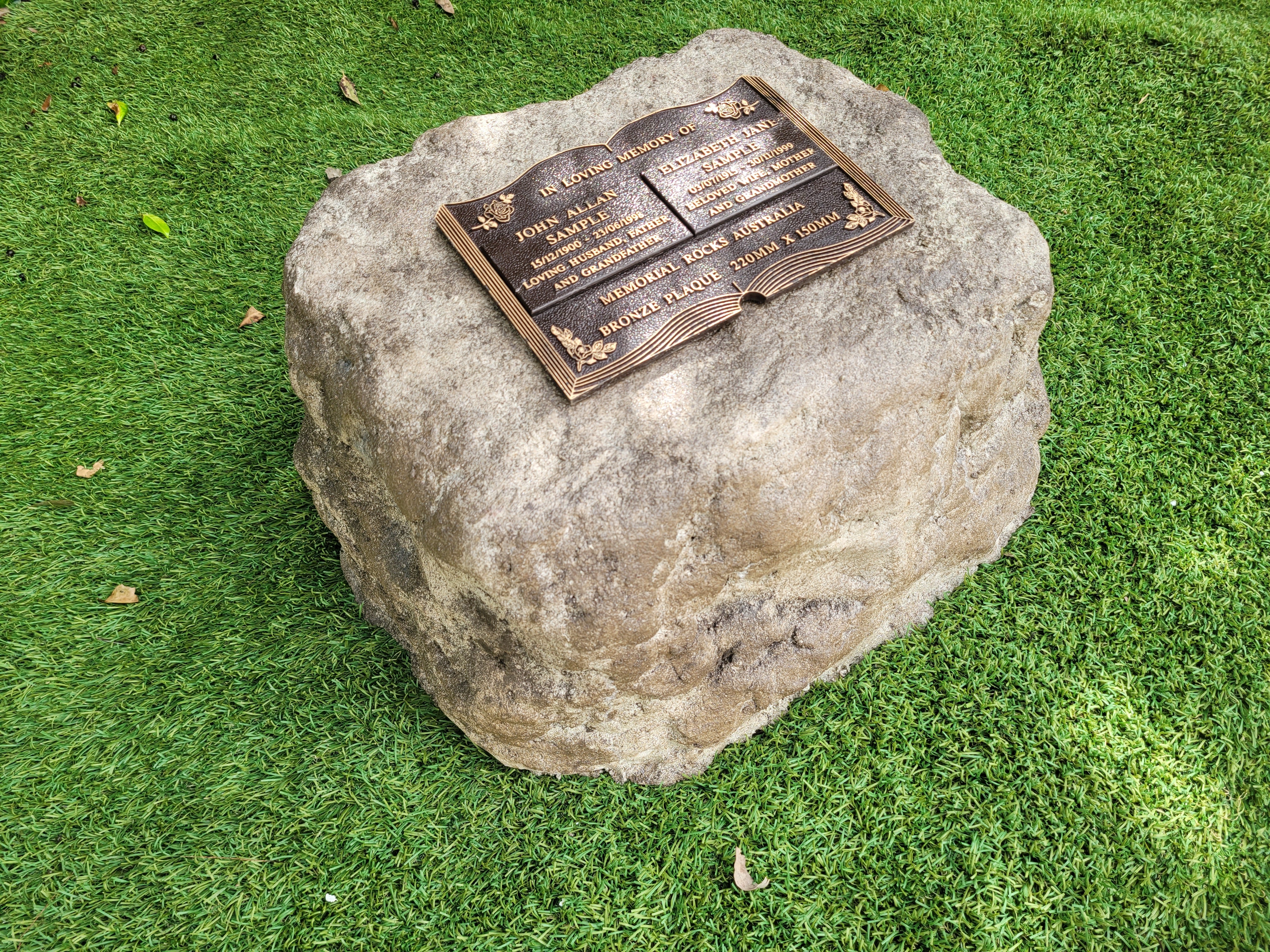 Memorial Rock Urn 2042 Large Double Natural Riversand
