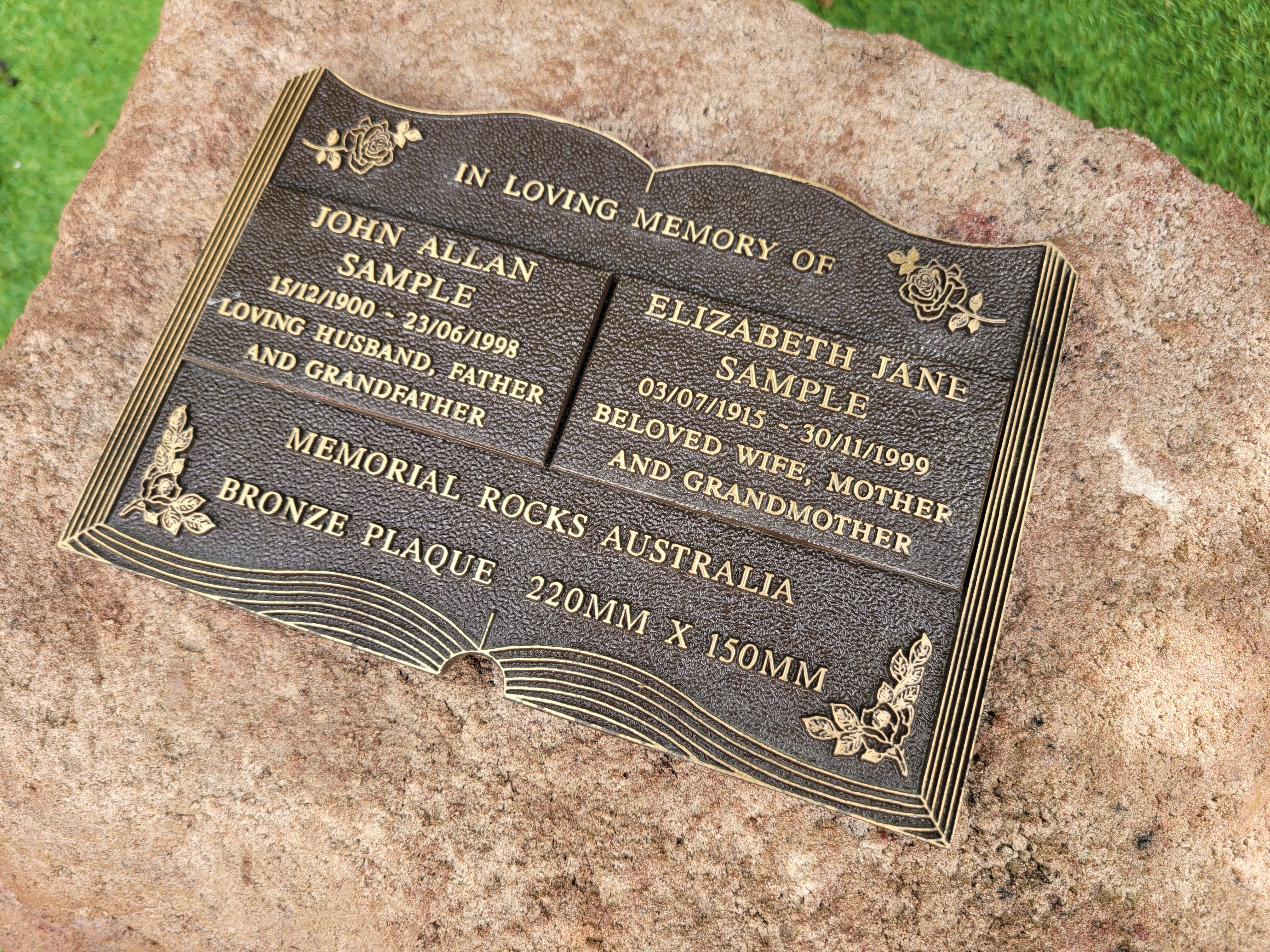 Memorial Rock Urn 2043 Large Double Brown