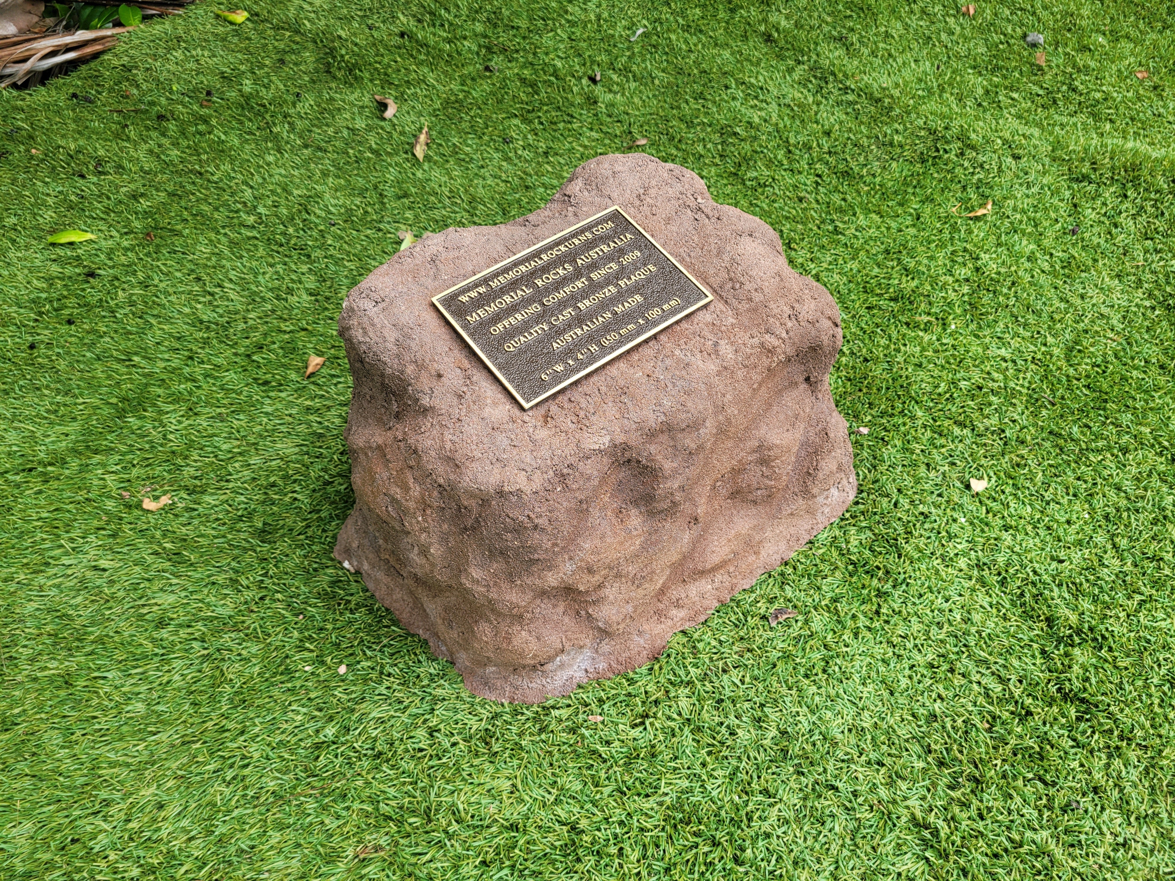 Large Memorial Rocks Memorial Rock Urn 2045 Regular Brown – Memorial Rocks Australia