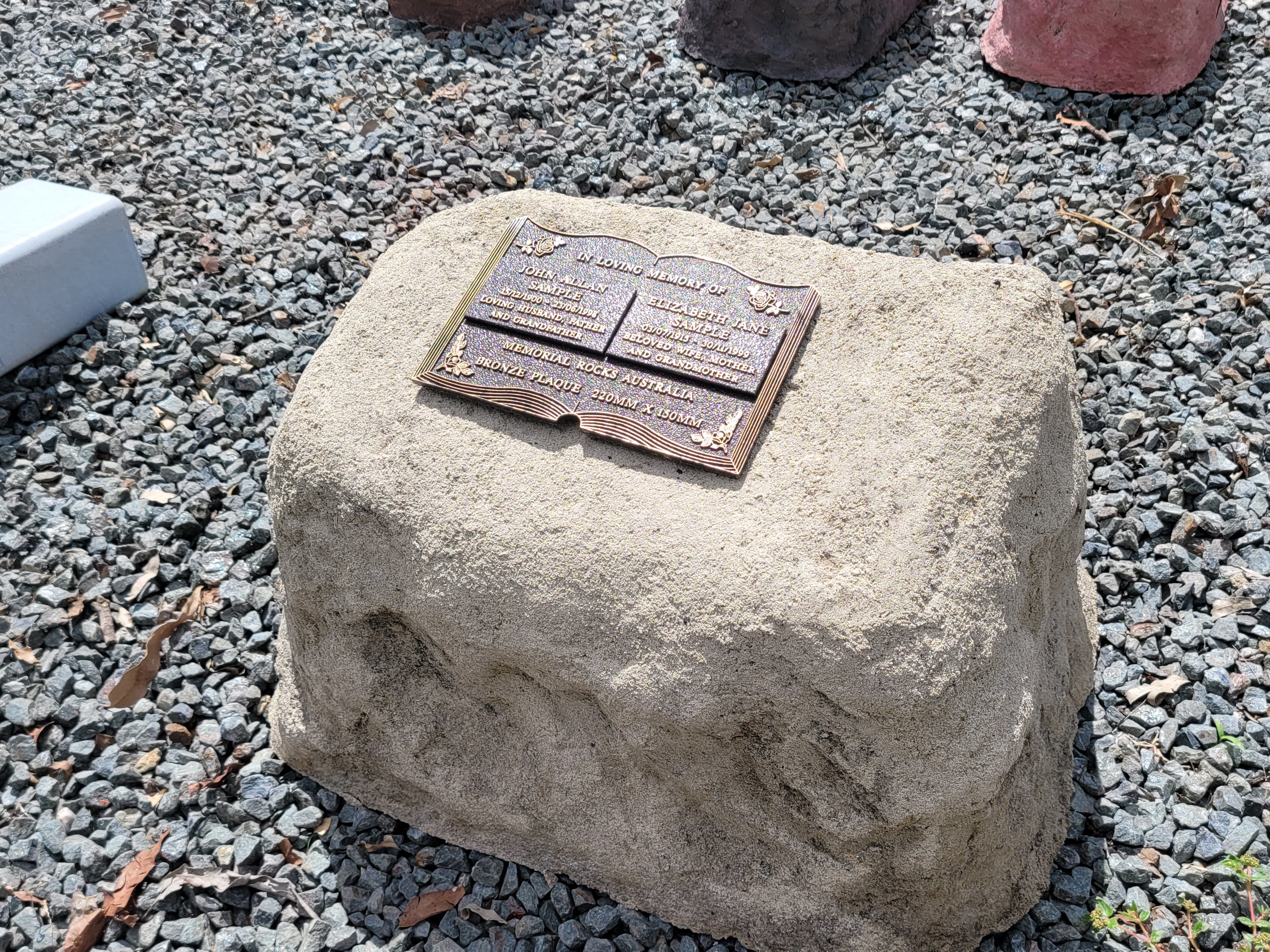 Large Memorial Rocks Outdoor memorial stone urns – Memorial Rocks Australia
