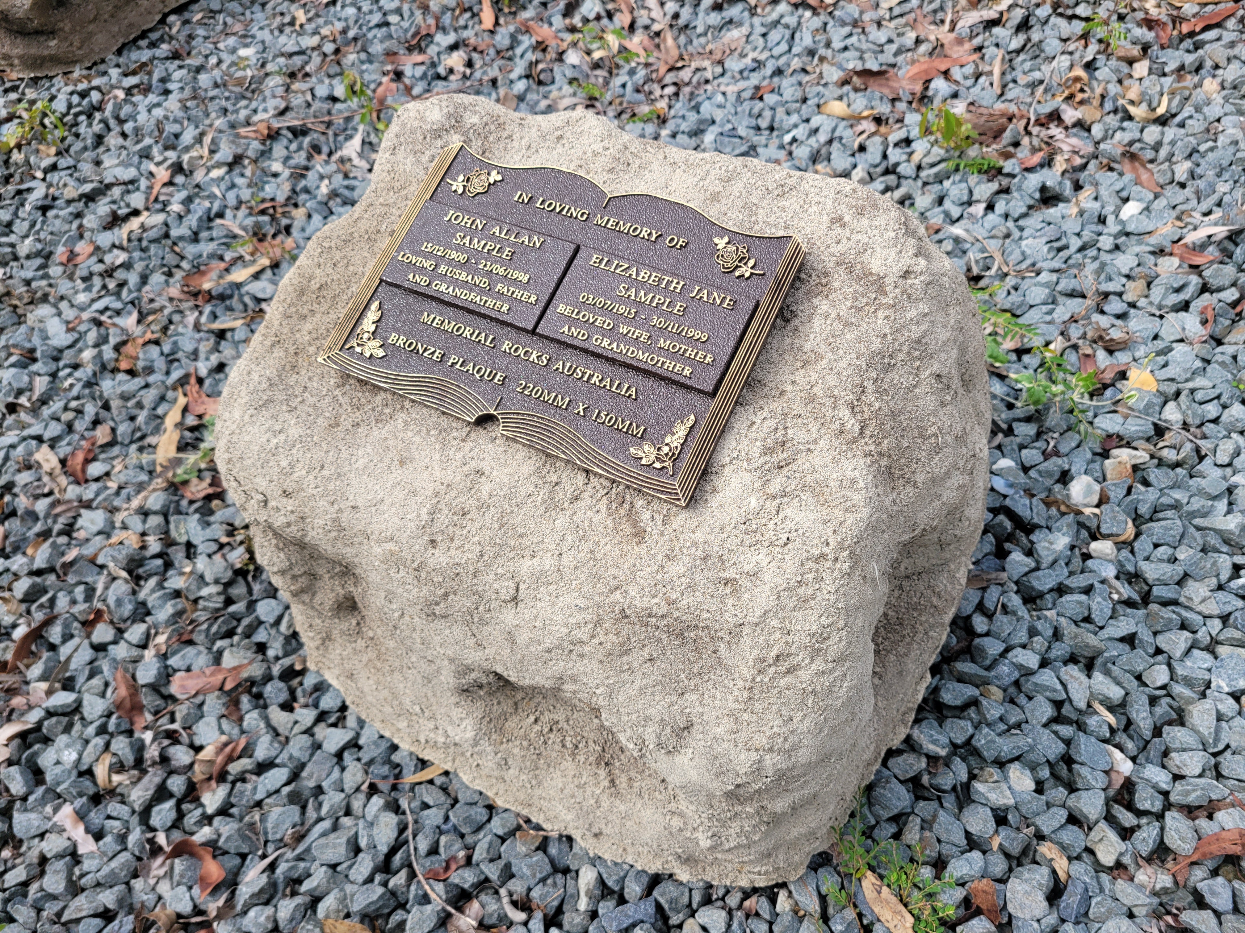 Memorial Rock Urn 2062 Large Double Natural Riversand