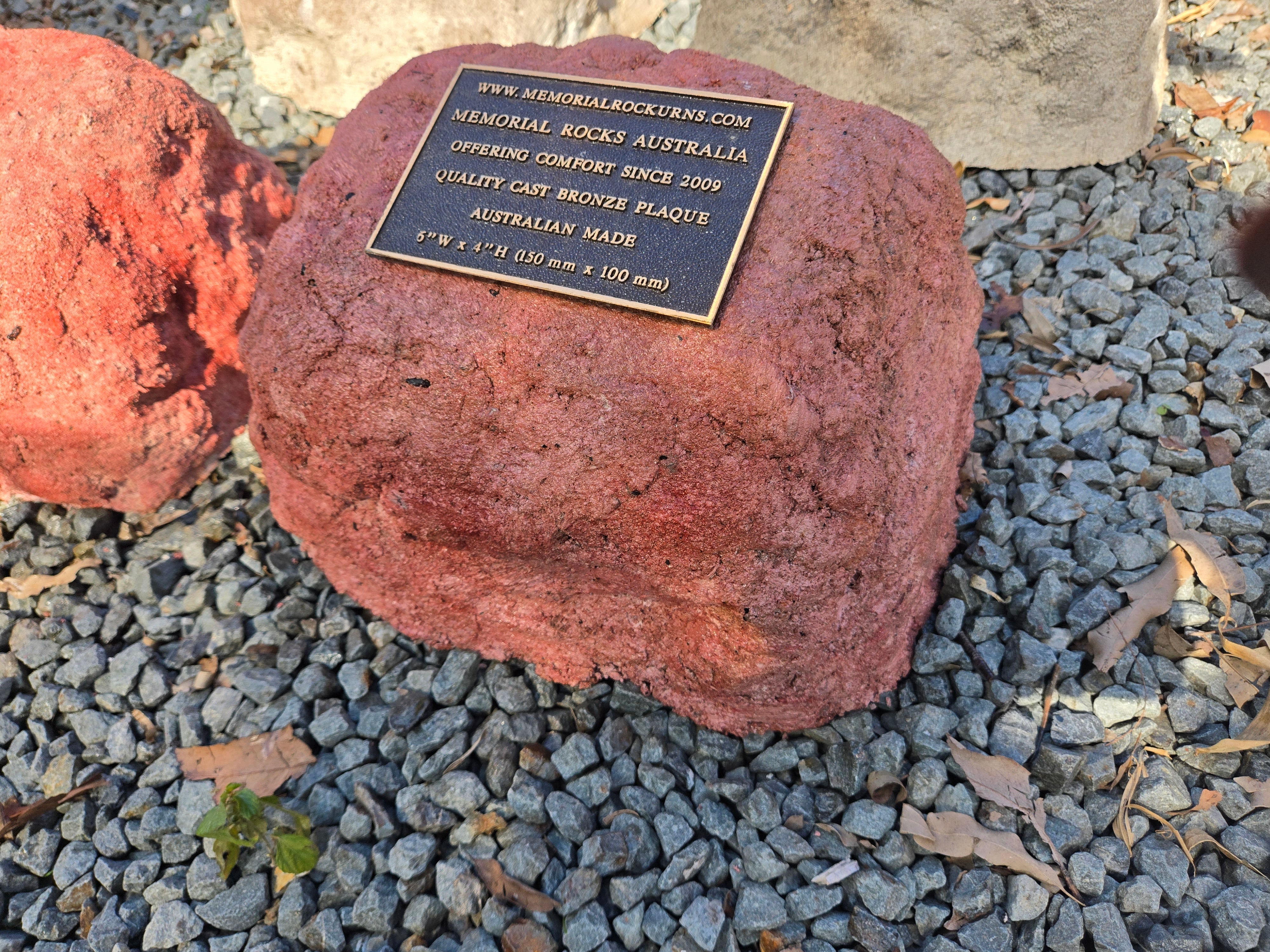 Large Memorial Rocks Memorial Rock Urn 2127 Regular Red – Memorial Rocks Australia