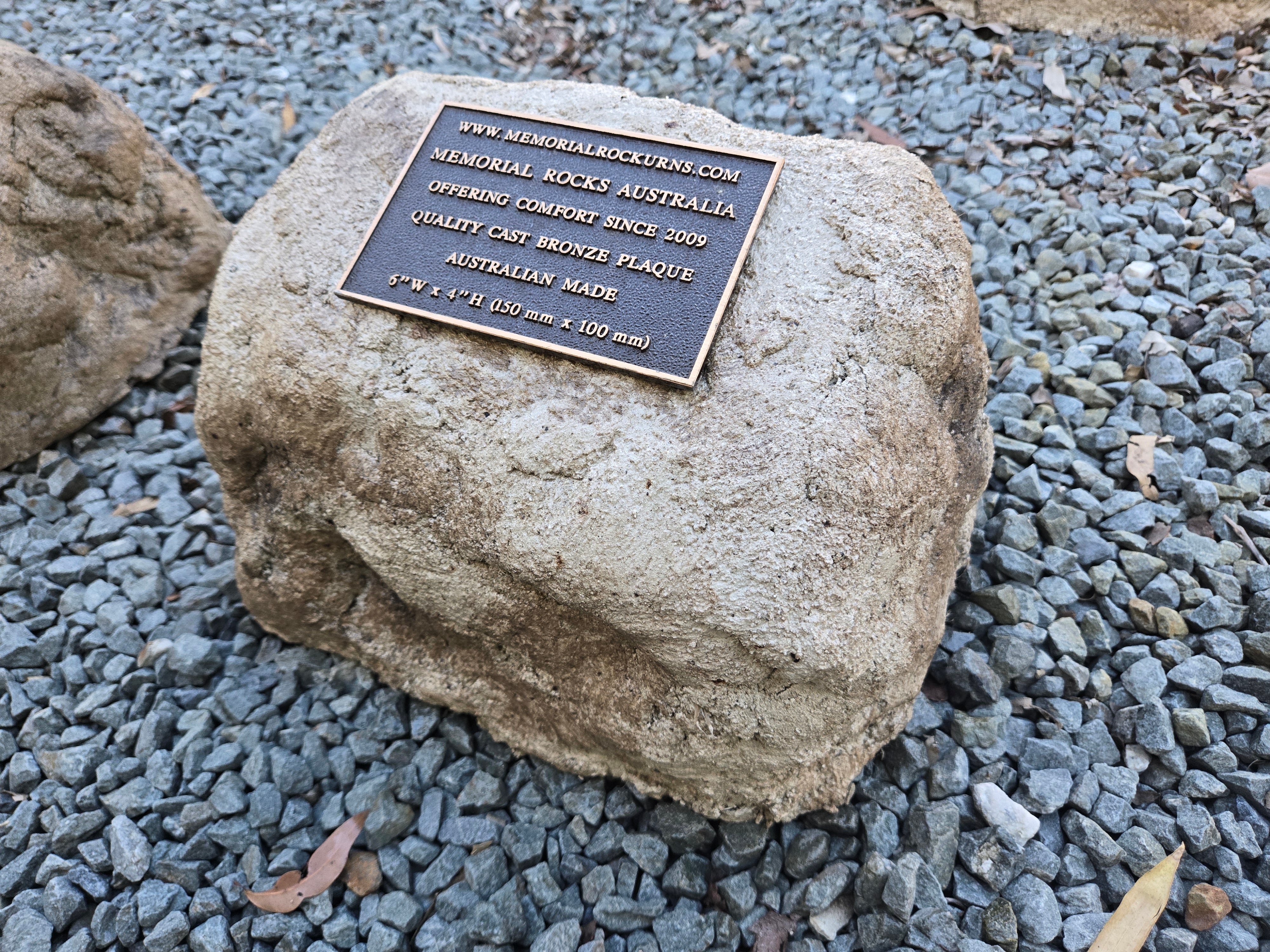 Large Memorial Rocks Memorial Rock Urn 2132 Medium Natural Riversand – Memorial Rocks Australia