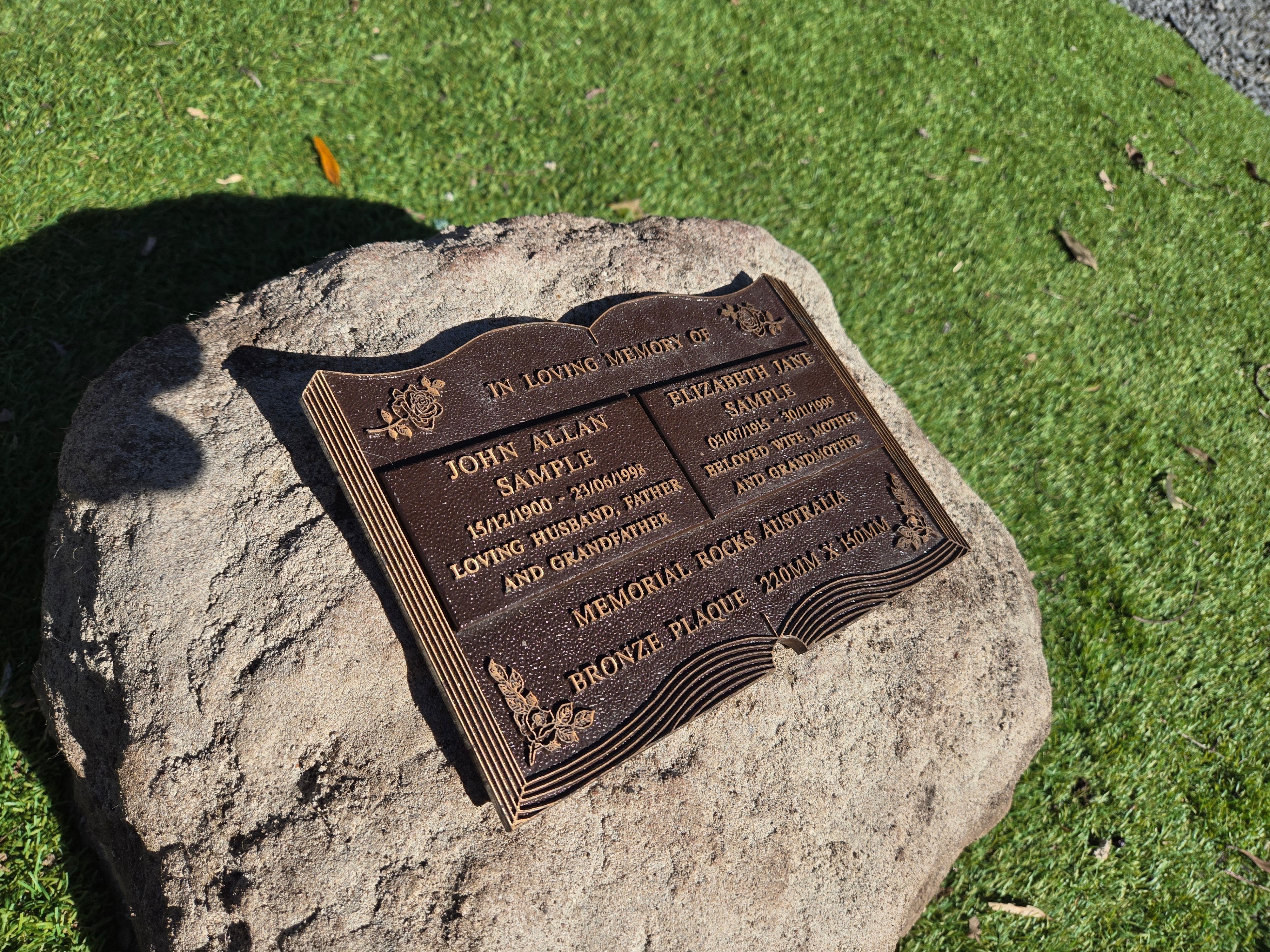 Memorial Rock Urn 2168 Large Double Natural Riversand