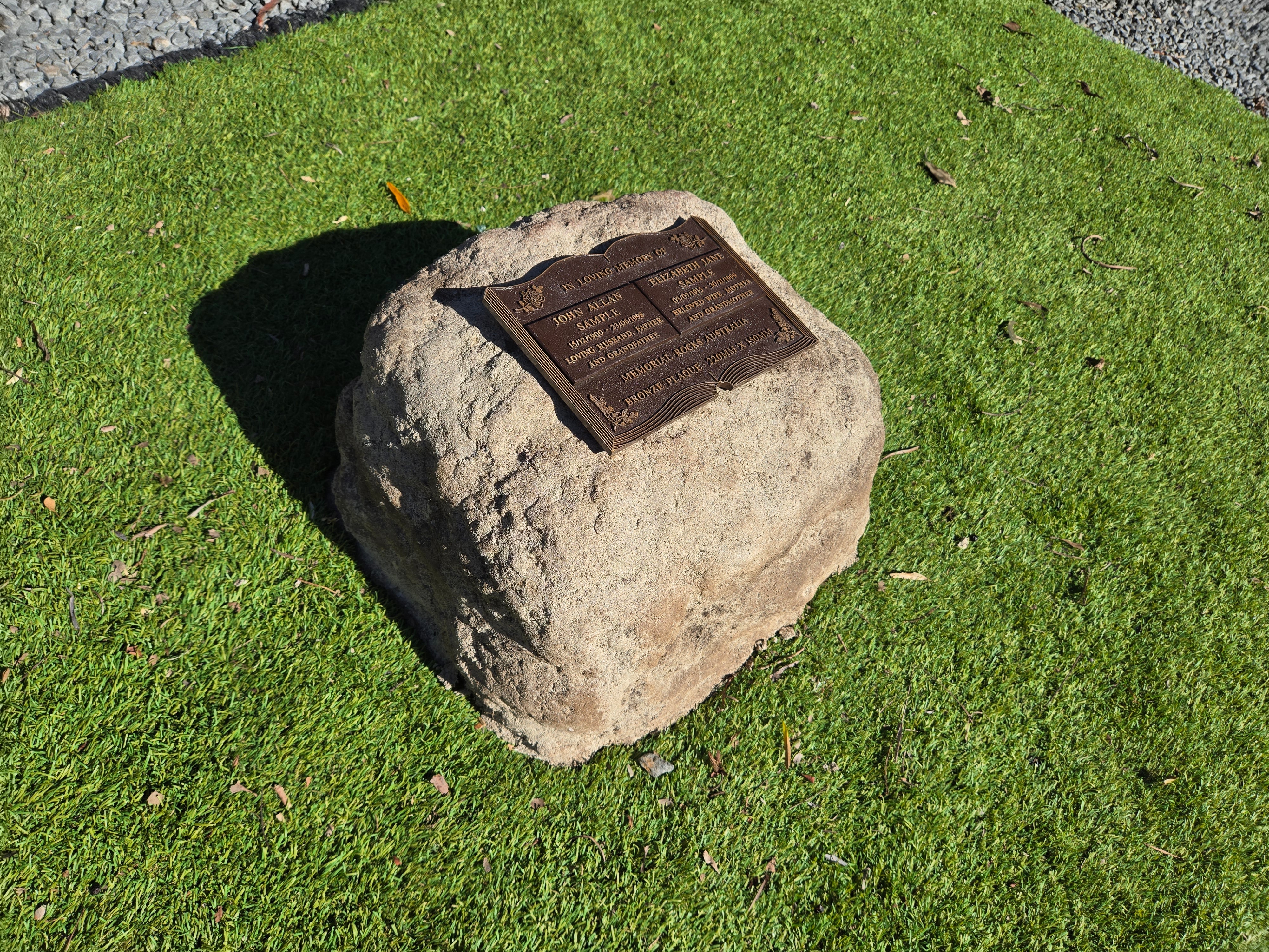 Memorial Rock Urn 2168 Large Double Natural Riversand