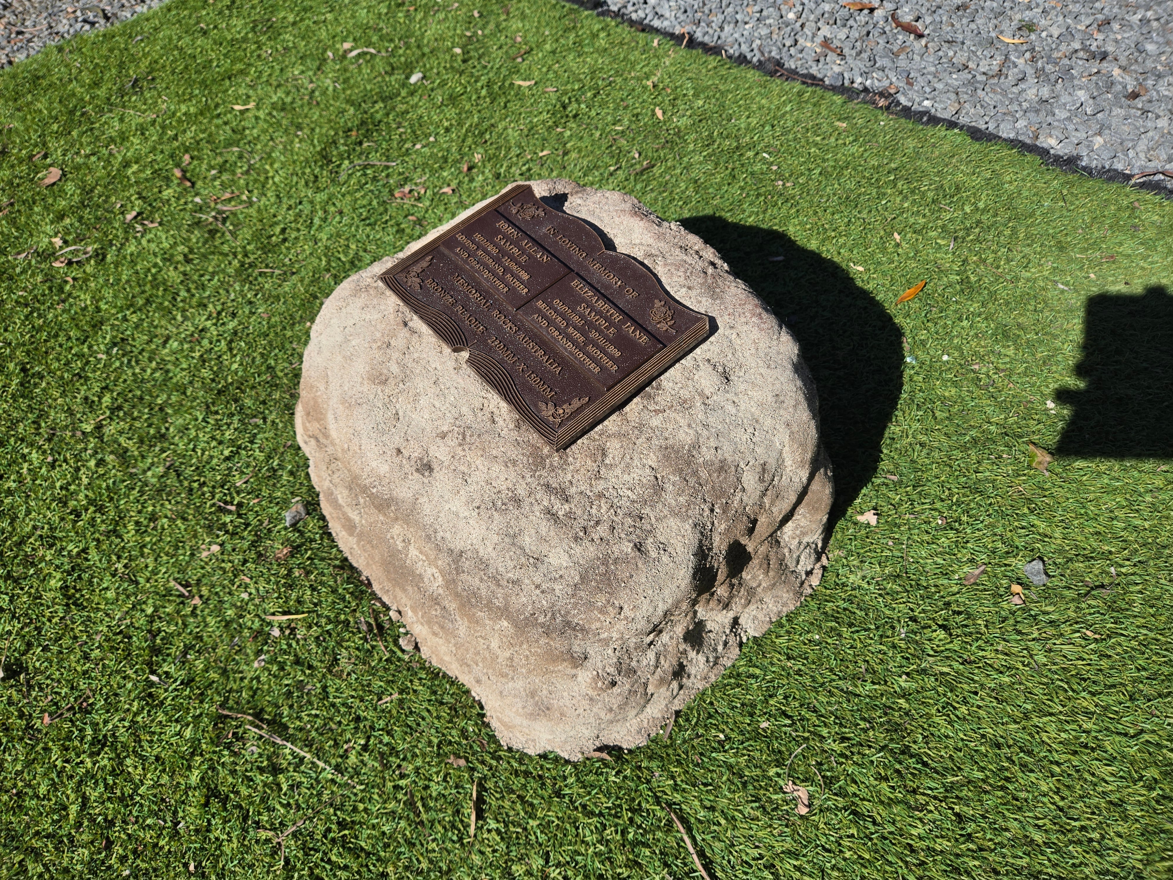 Memorial Rock Urn 2168 Large Double Natural Riversand
