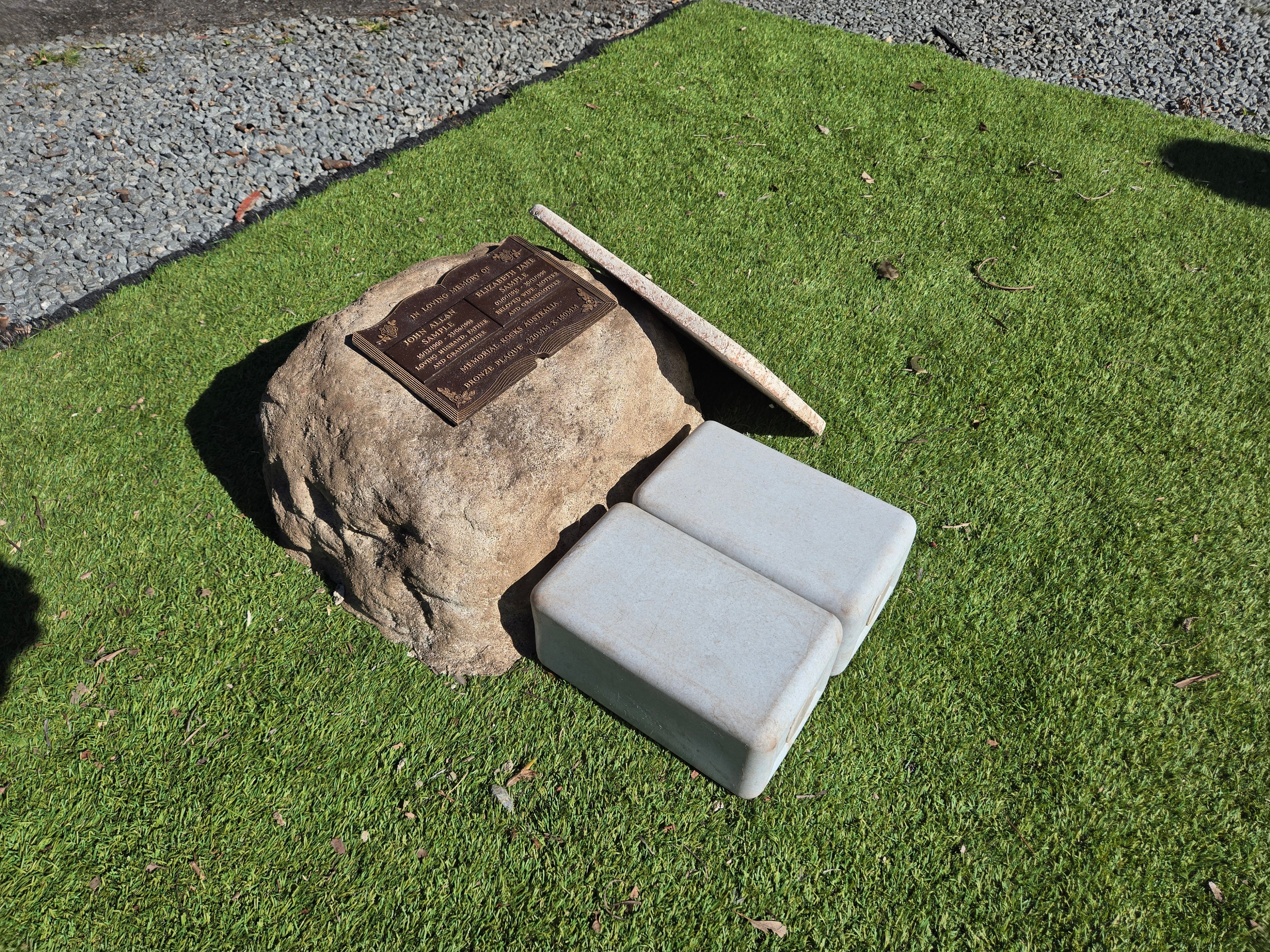 Memorial Rock Urn 2169 Large Double Natural Riversand