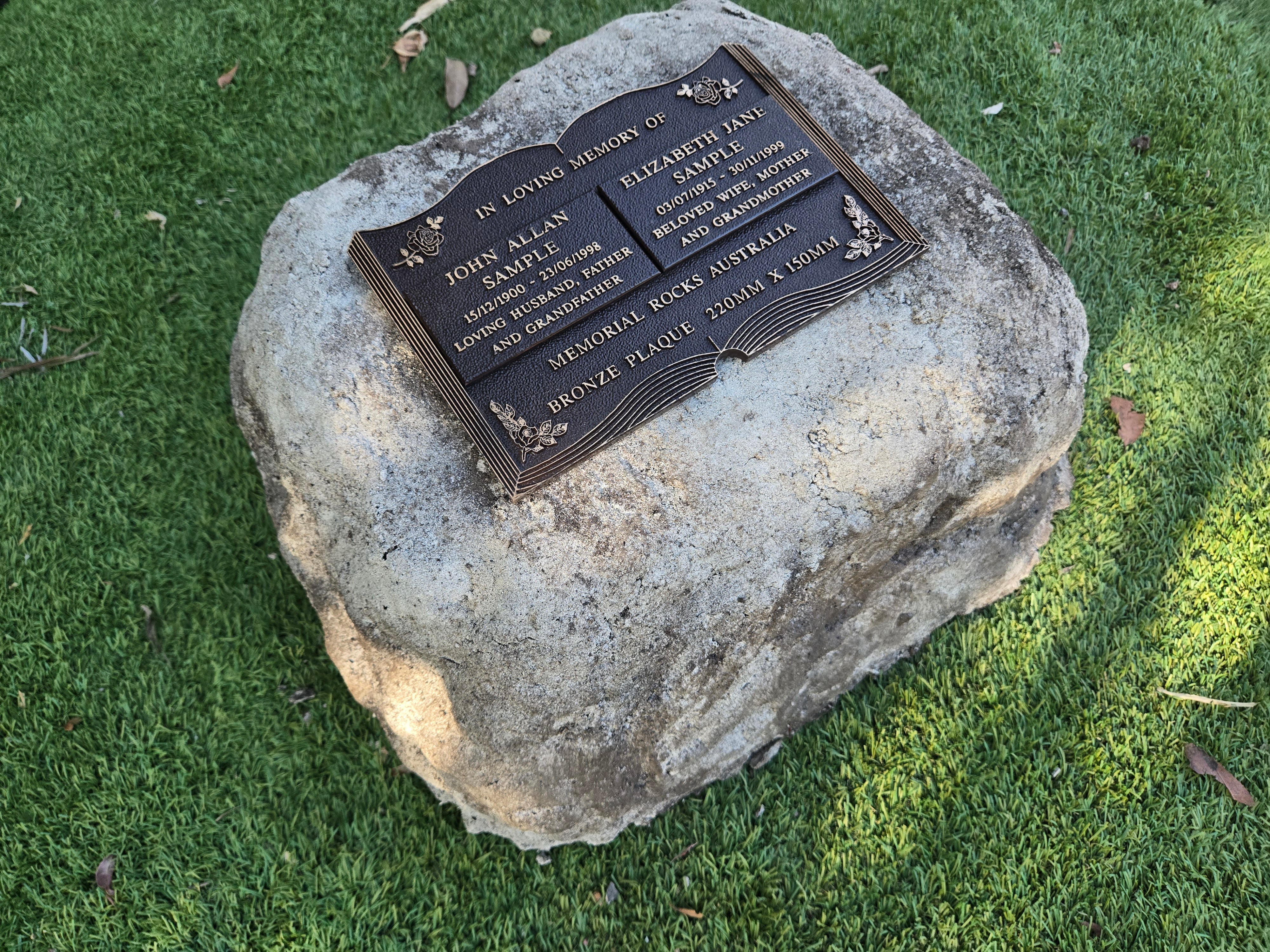 Memorial Rock Urn 2202 Large Double Natural Riversand