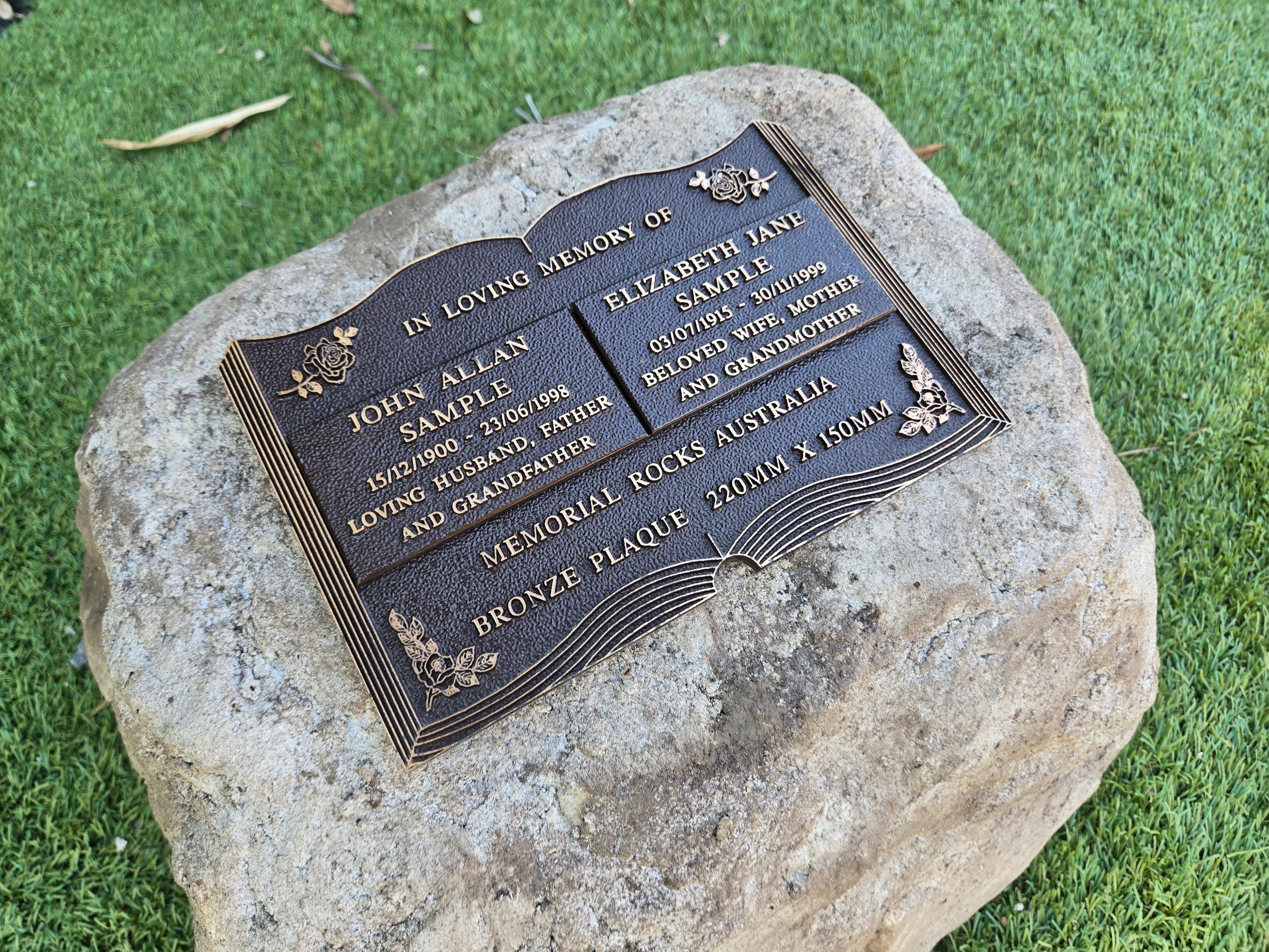 Memorial Rock Urn 2203 Large Double Natural Riversand