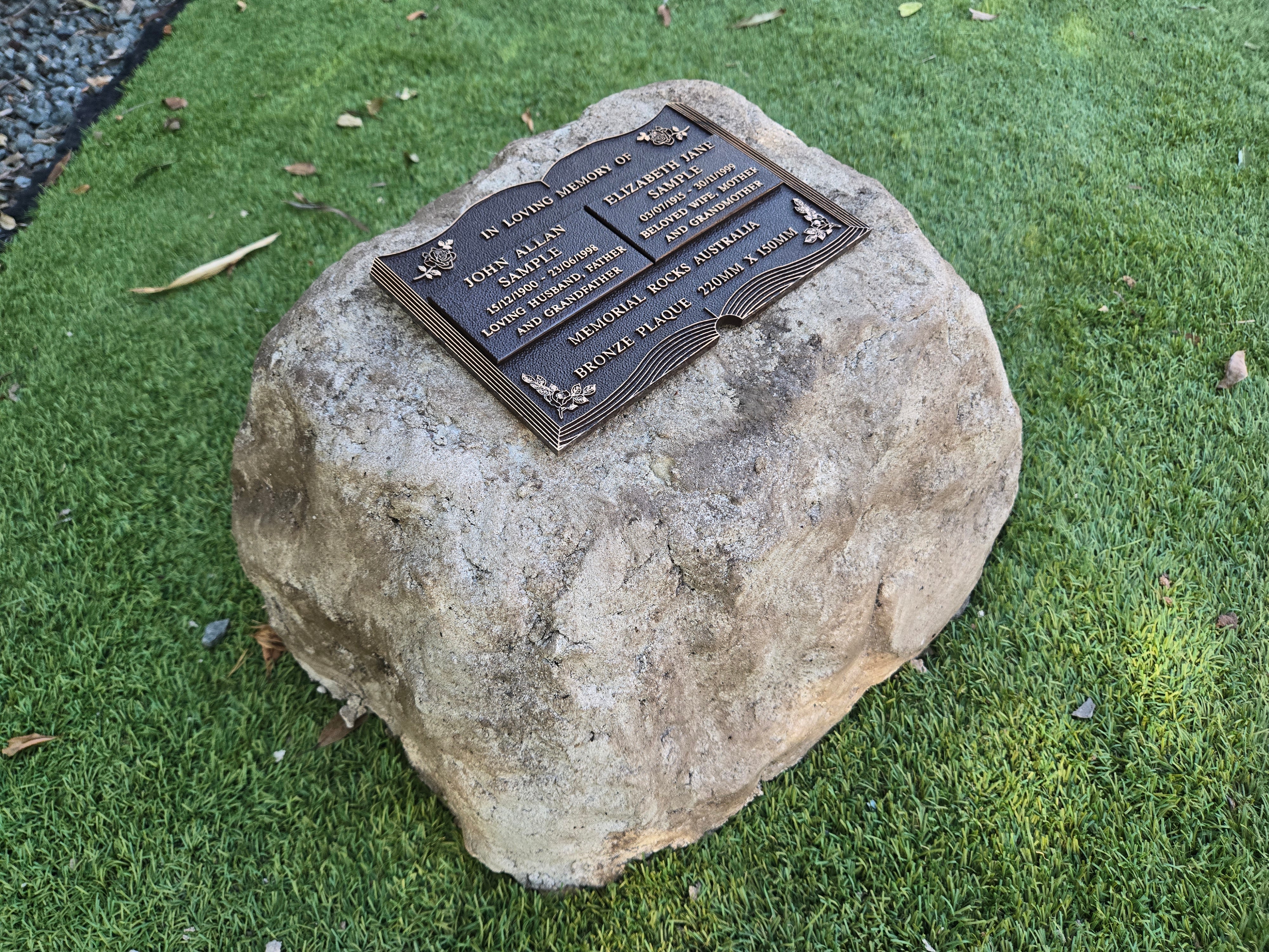 Memorial Rock Urn 2203 Large Double Natural Riversand
