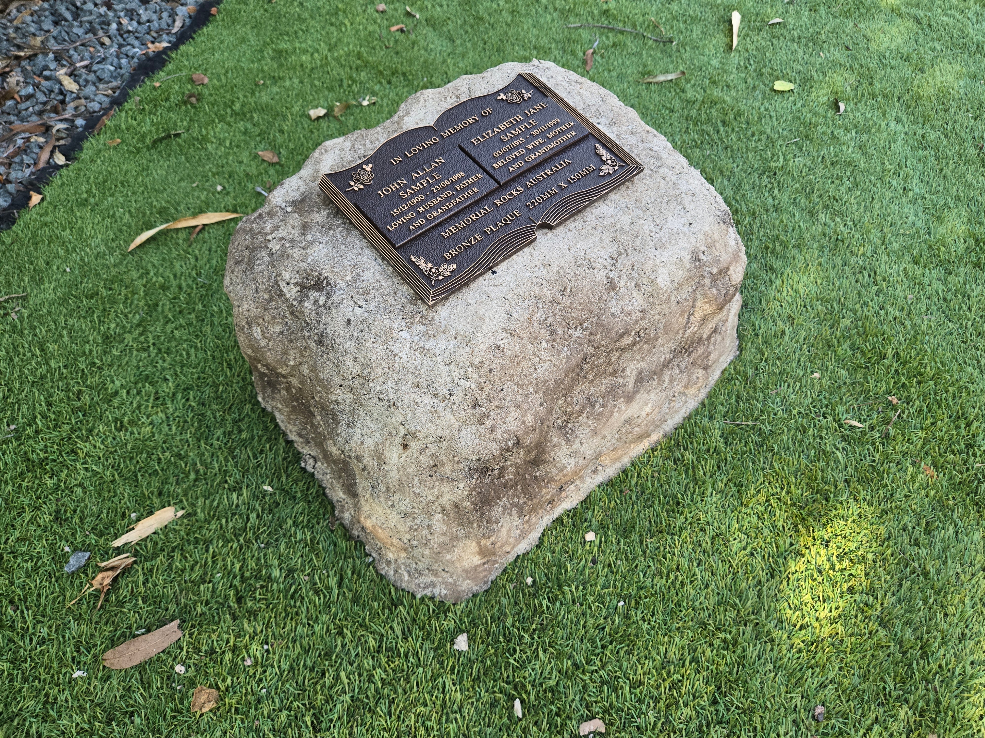 Memorial Rock Urn 2204 Large Double Natural Riversand