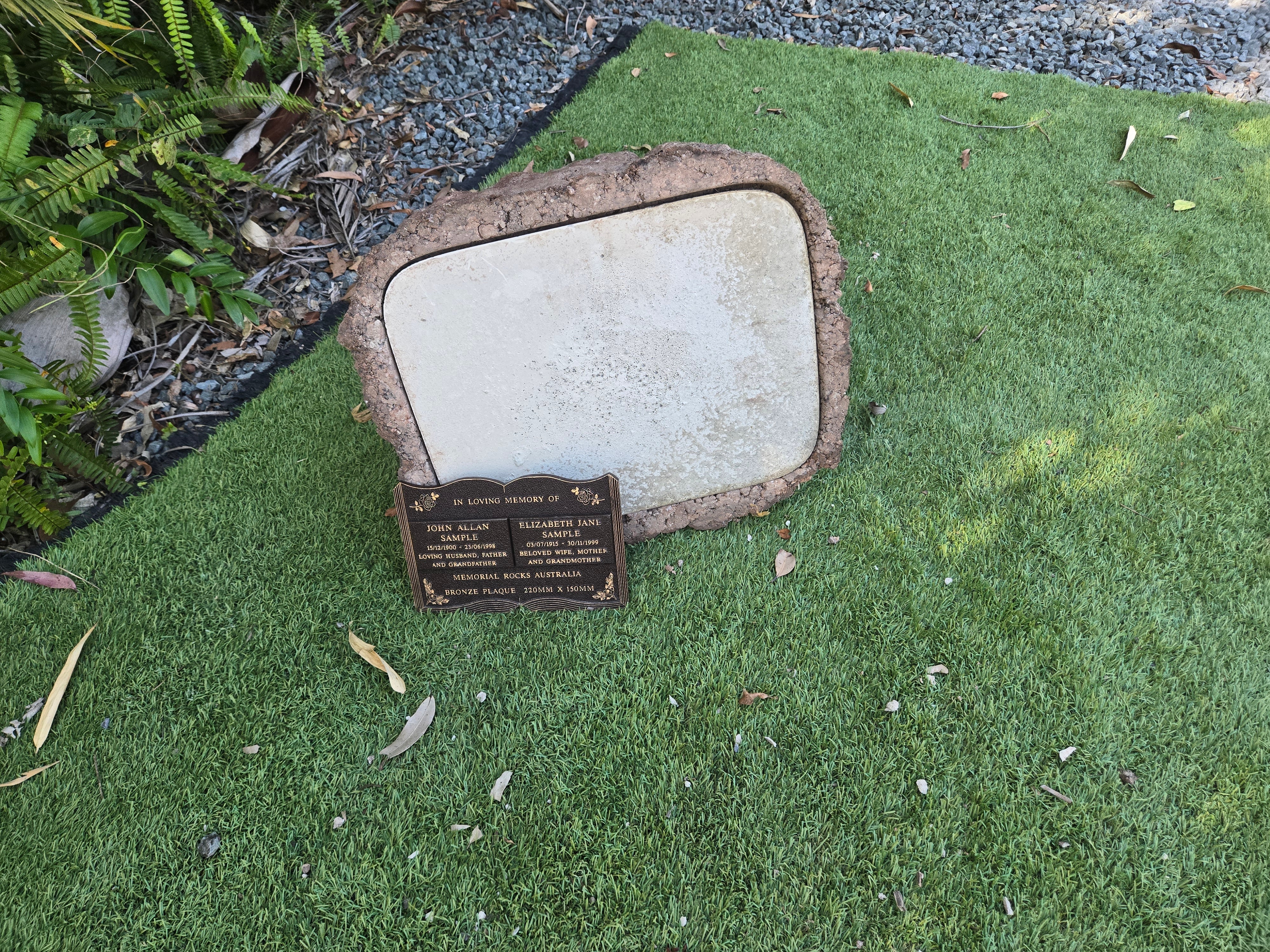 Memorial Rock Urn 2199 Large Double Brown