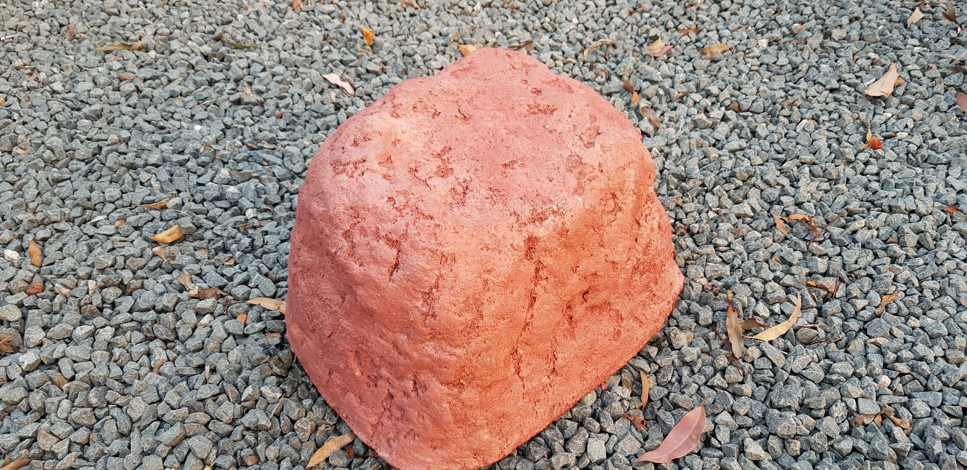 Memorial Rock Urn 1278  Large Single Red