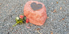 Memorial Rock Urn 1278  Large Single Red