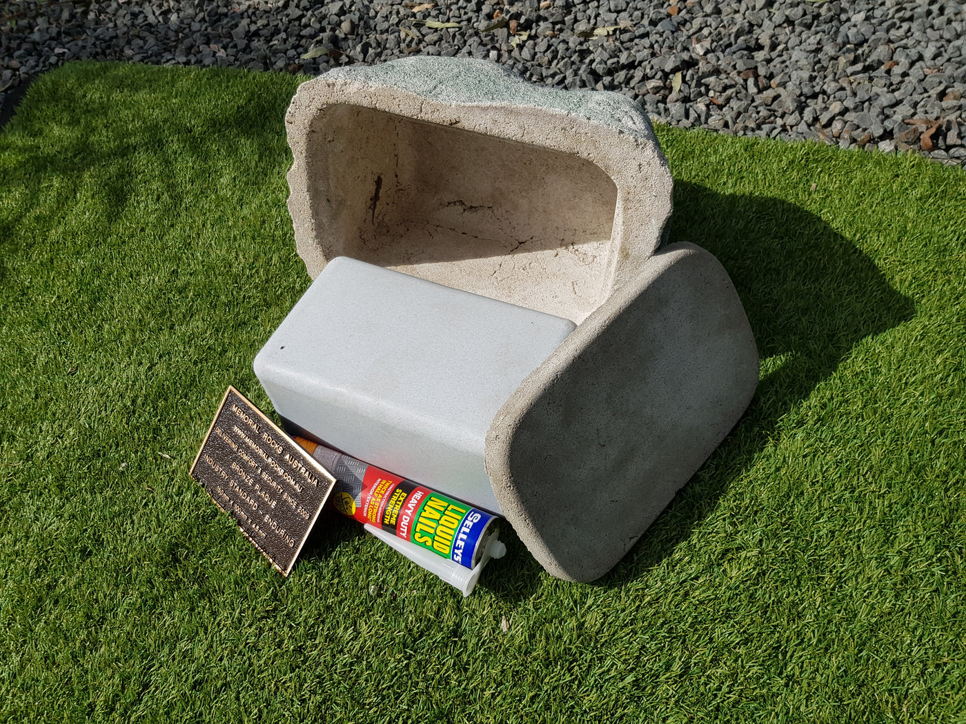 Garden Rock Urns for cremated ashes – Memorial Rocks Australia