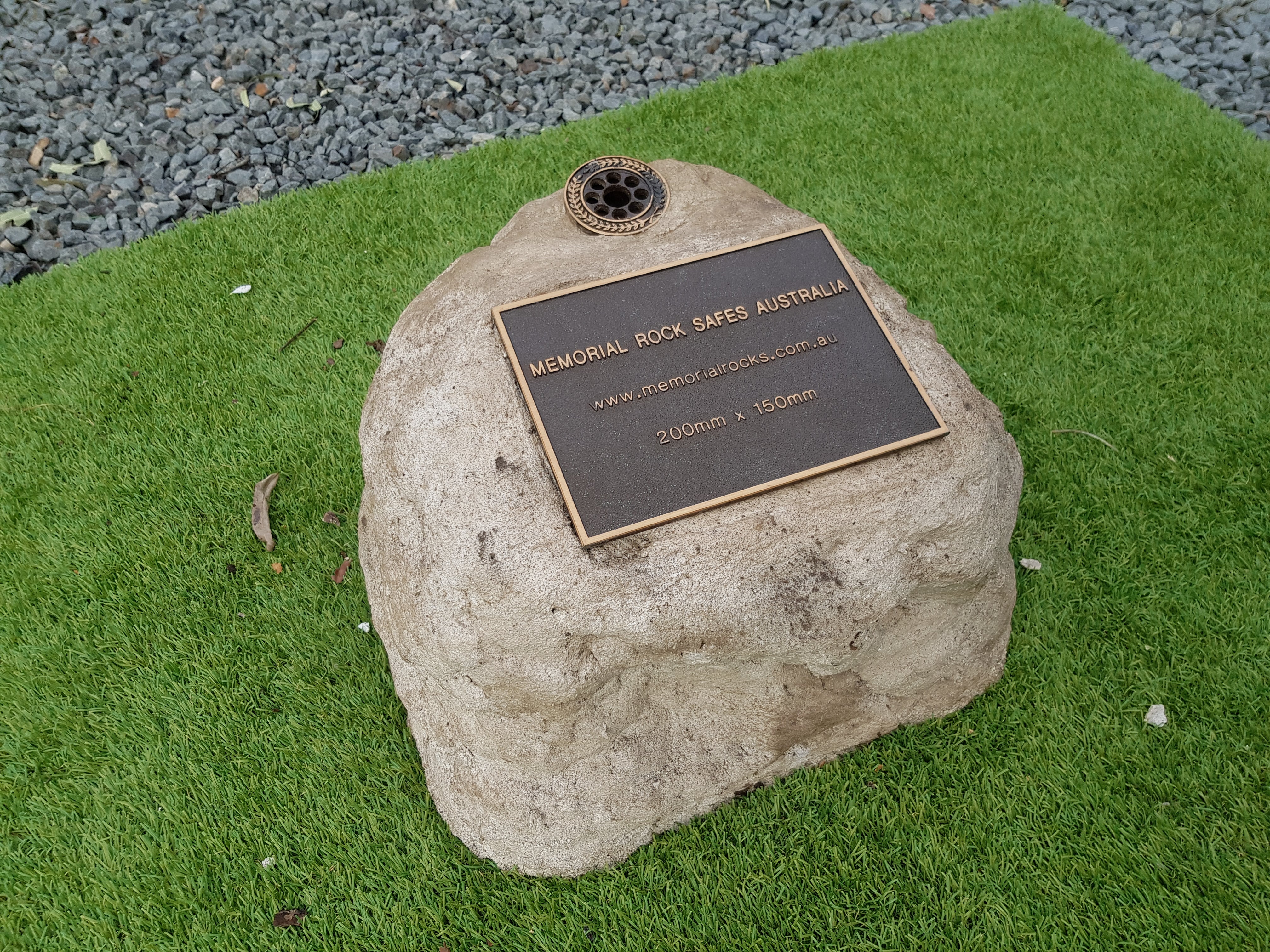 Large Memorial Rocks Large Memorial Rock Urn with Vase. 1456 Novelty – Memorial Rocks Australia