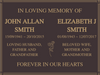 Quality Bronze Plaque for two names 380mm x 280mm