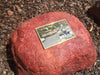 Large Double Memorial Rock Urn 914 Red