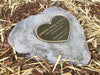 Paver - Memorial Heart Shaped Paver Stone 617 (Not an Urn) including 200mm x 150mm Bronze Plaque