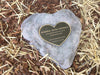 Paver - Memorial Heart Shaped Paver Stone 617 (Not an Urn) including 200mm x 150mm Bronze Plaque